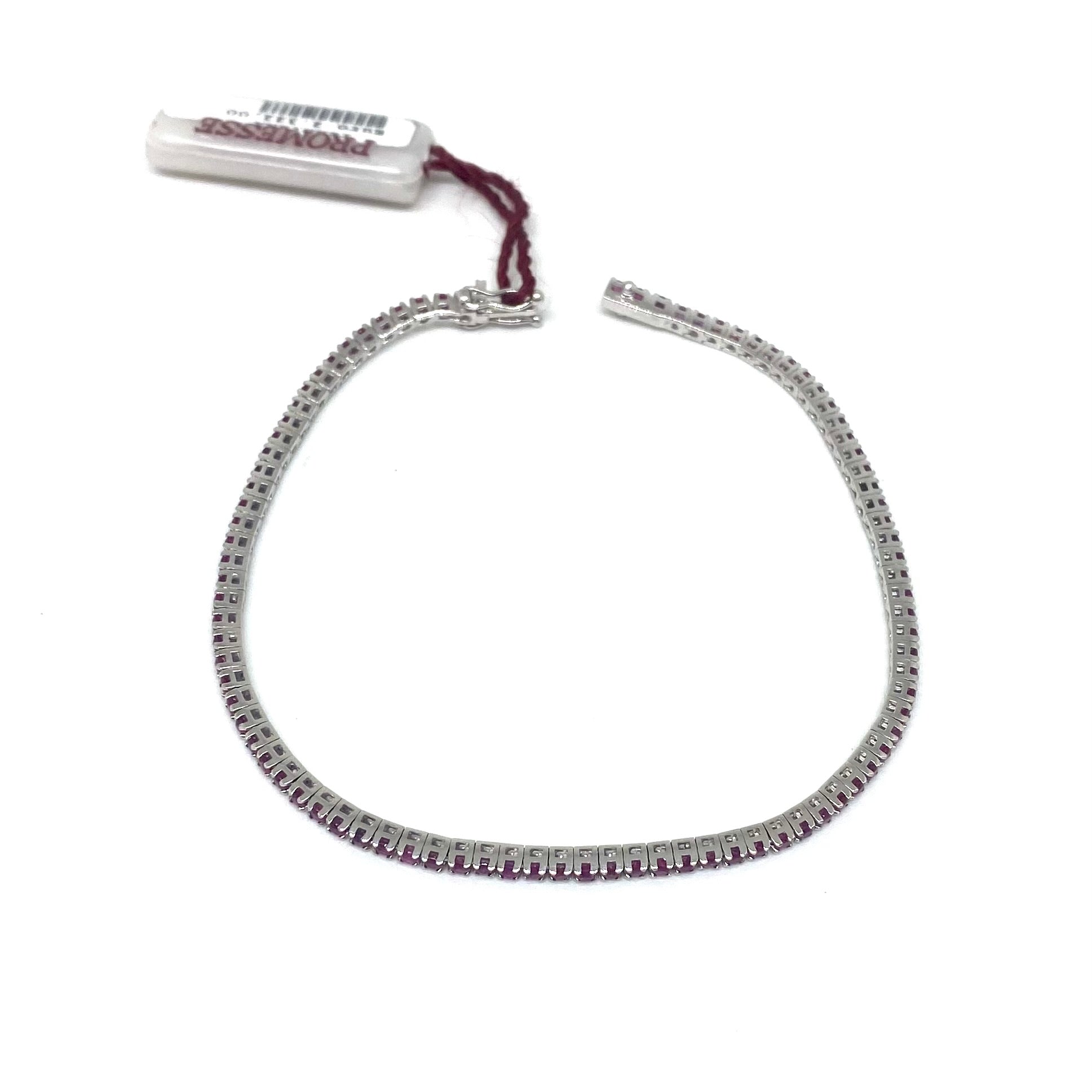 Bracciale Tennis Oro - Rubino 2 MM