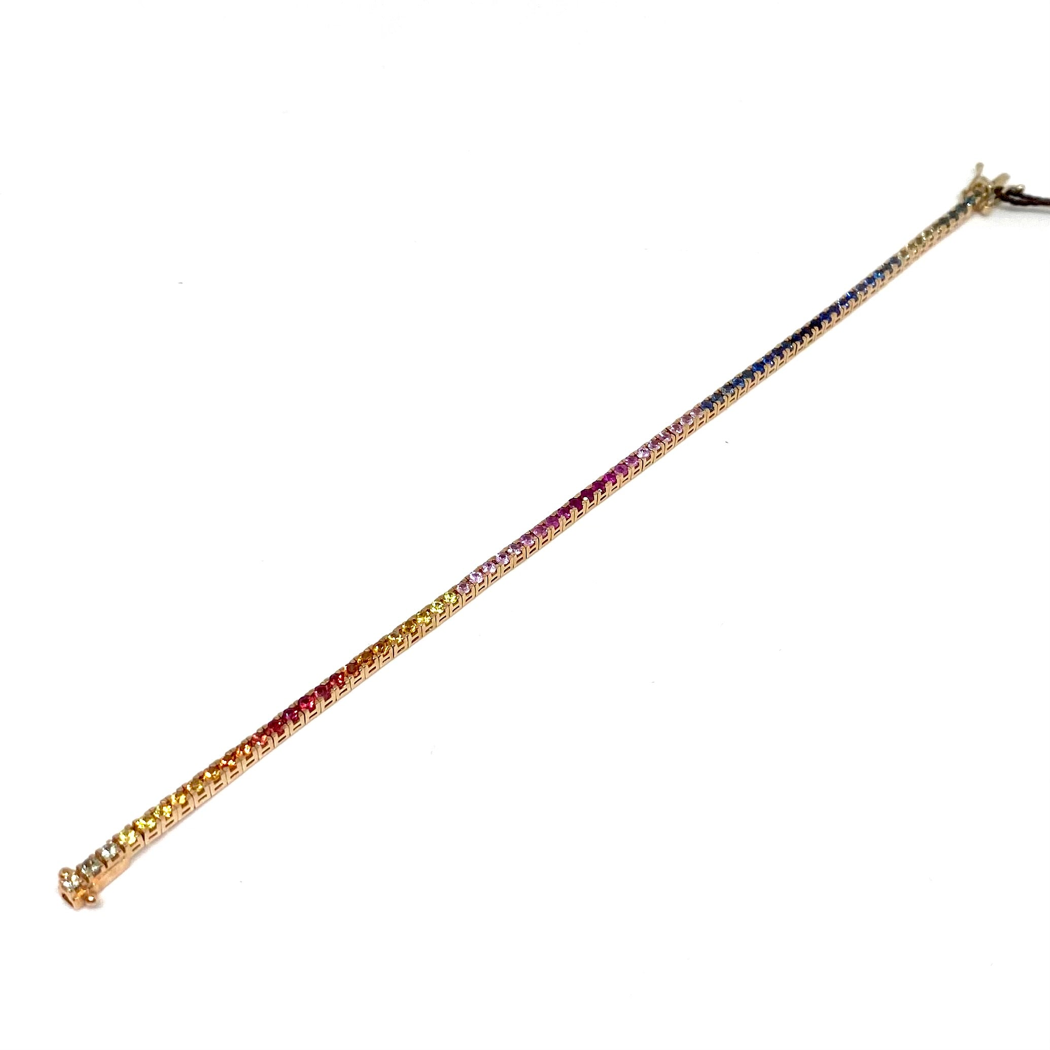 Bracciale Tennis Oro - Rainbow