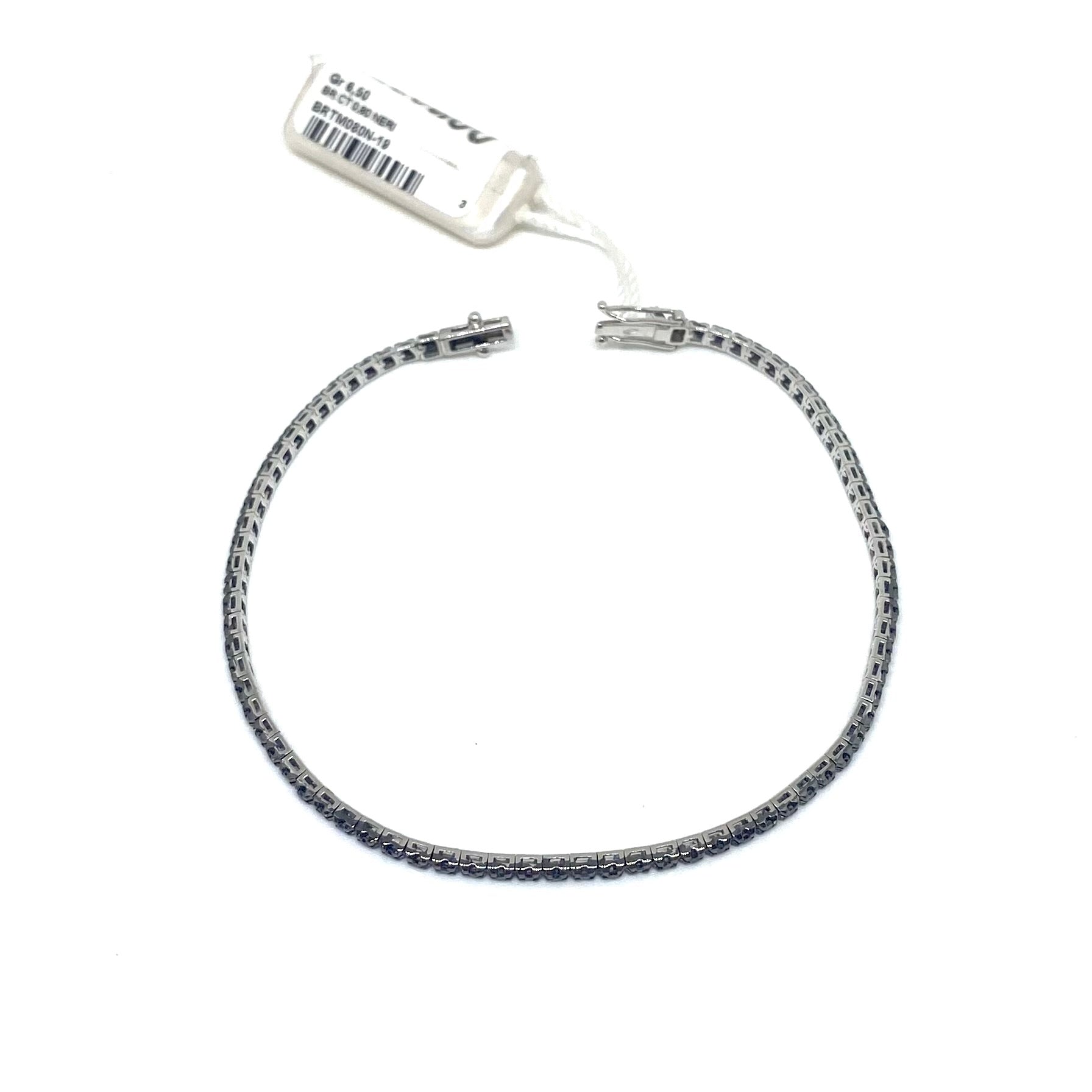 Bracciale Tennis Oro - Diamanti Neri