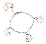Bracciale Cuori pendenti