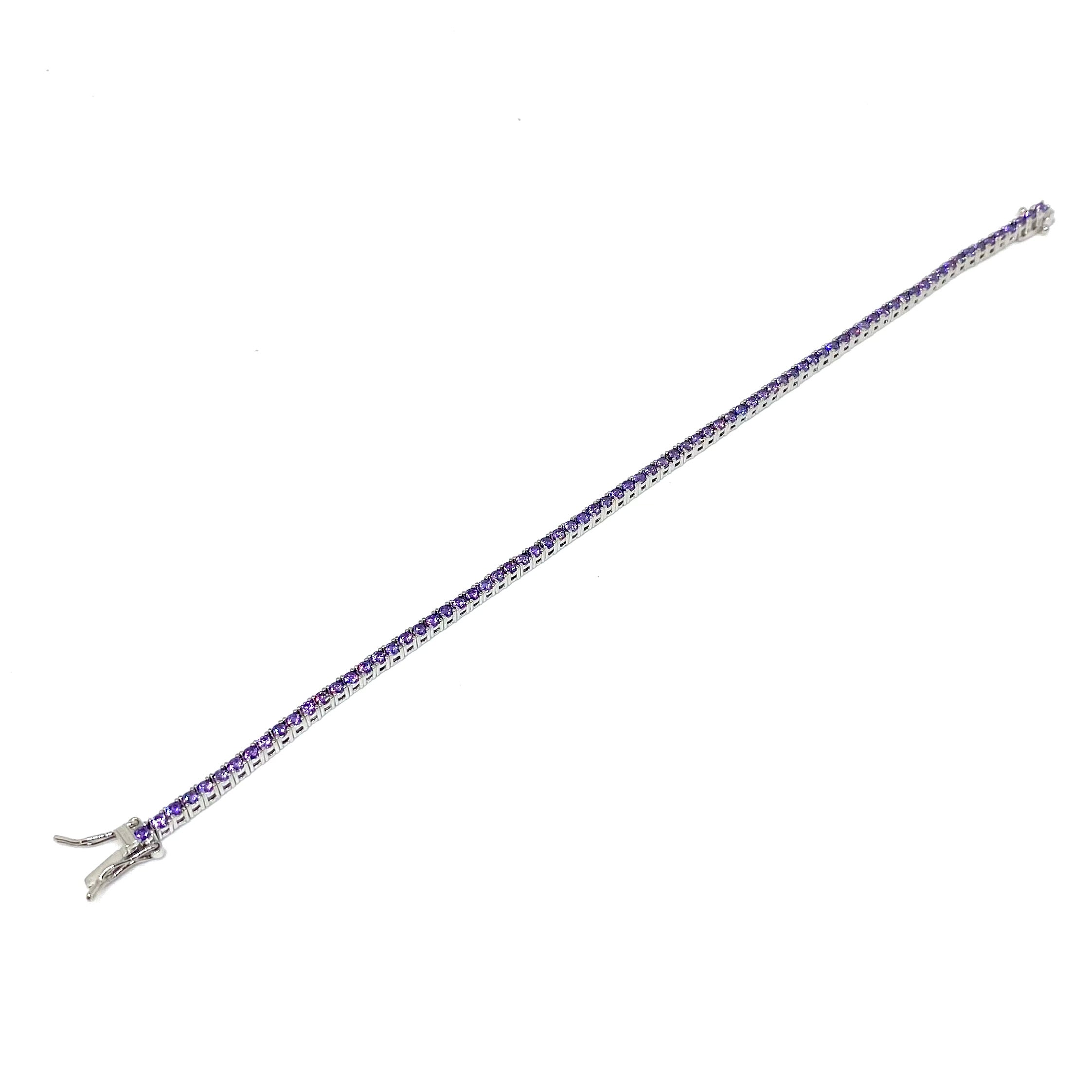 Bracciale Tennis - Viola Ametista 2 MM