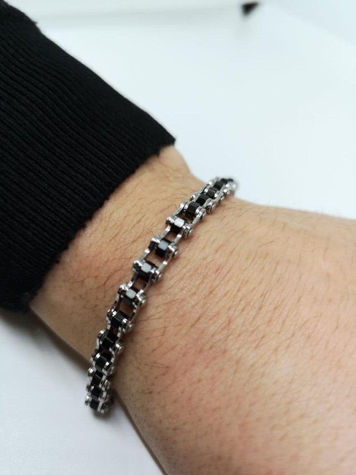 Bracciale Catena Uomo - Nero