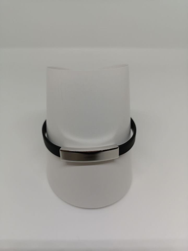 Bracciale Caucciù Uomo - Argento 925