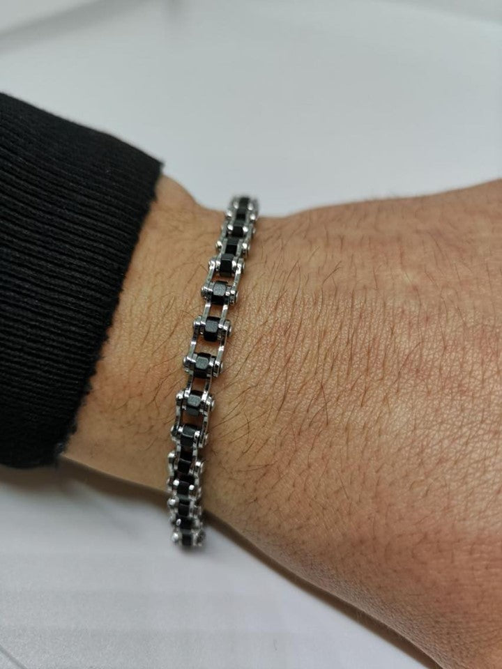 Bracciale Catena Uomo - Nero