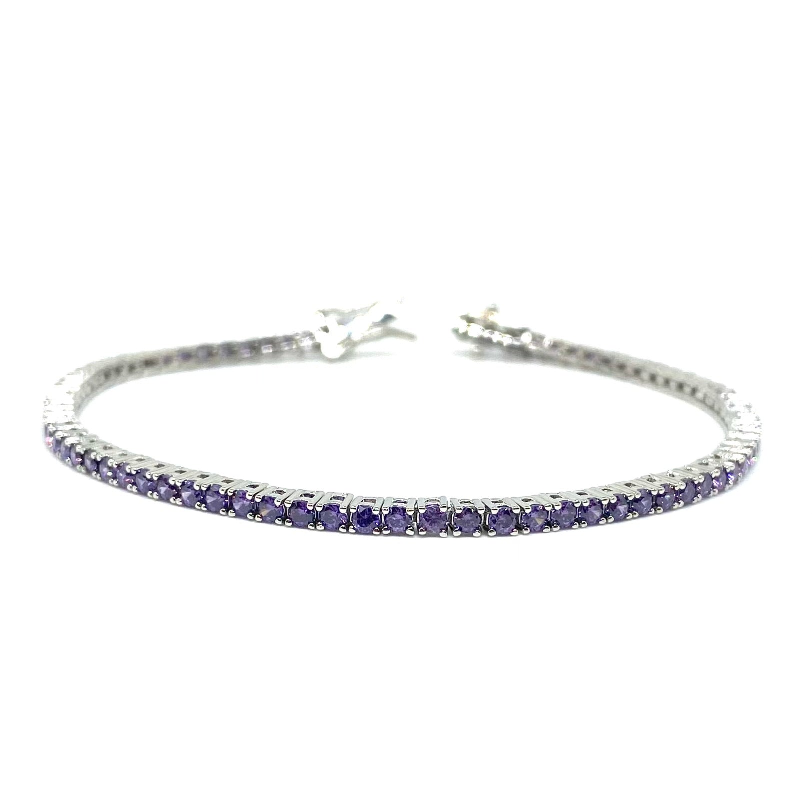 Bracciale Tennis - Viola Ametista 2 MM
