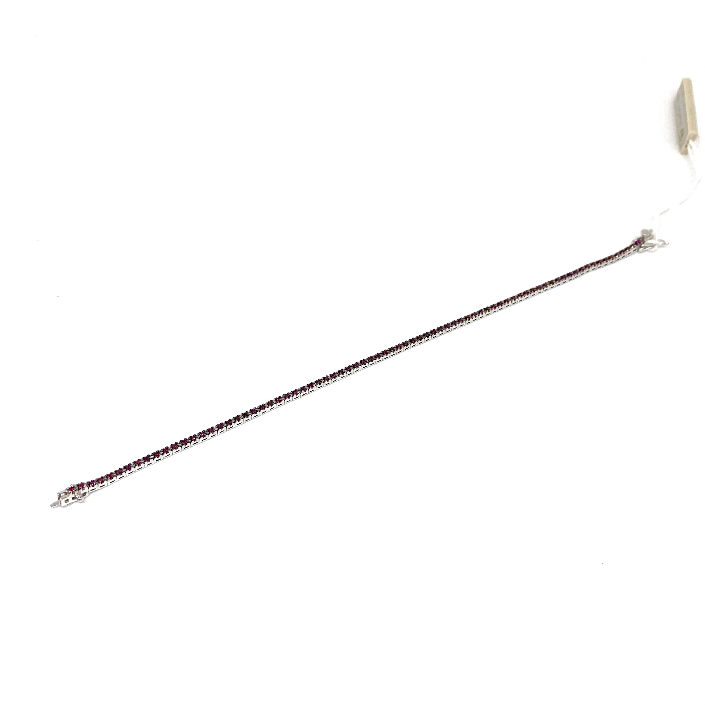 Bracciale Tennis Oro - Rubino