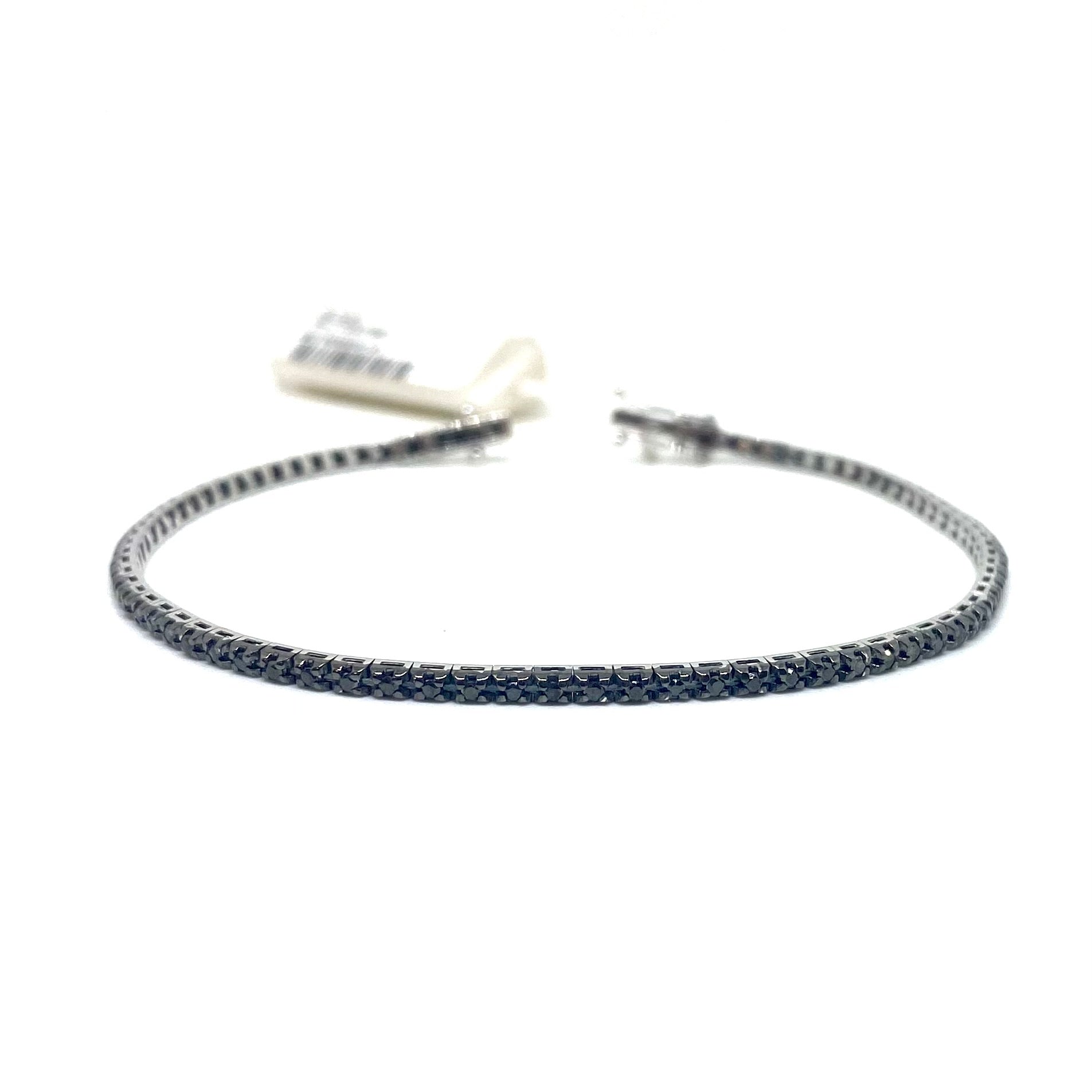 Bracciale Tennis Oro - Diamanti Neri