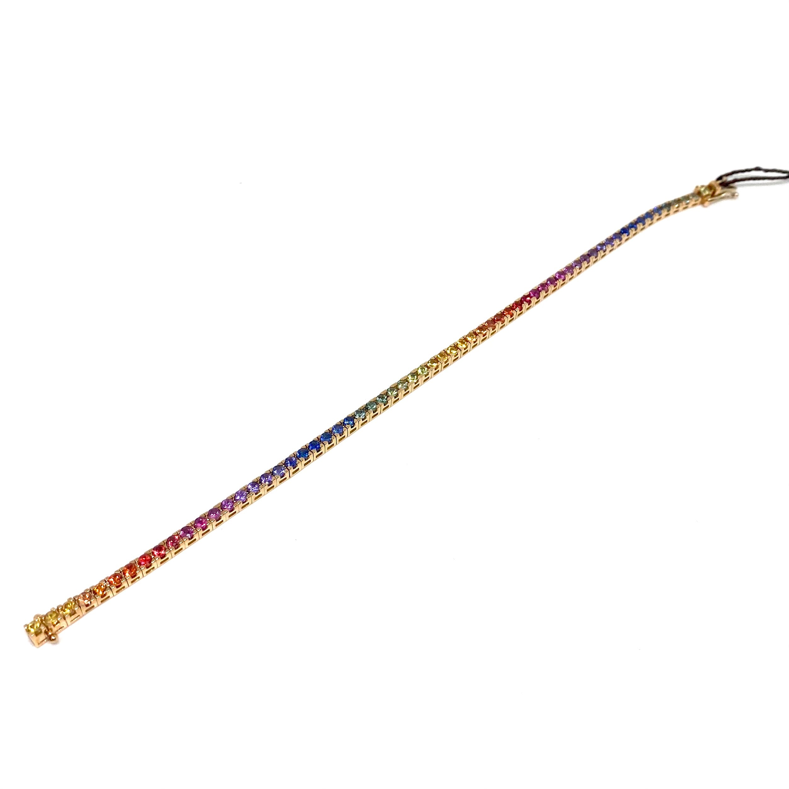 Bracciale Tennis Oro - Multicolor 3 MM