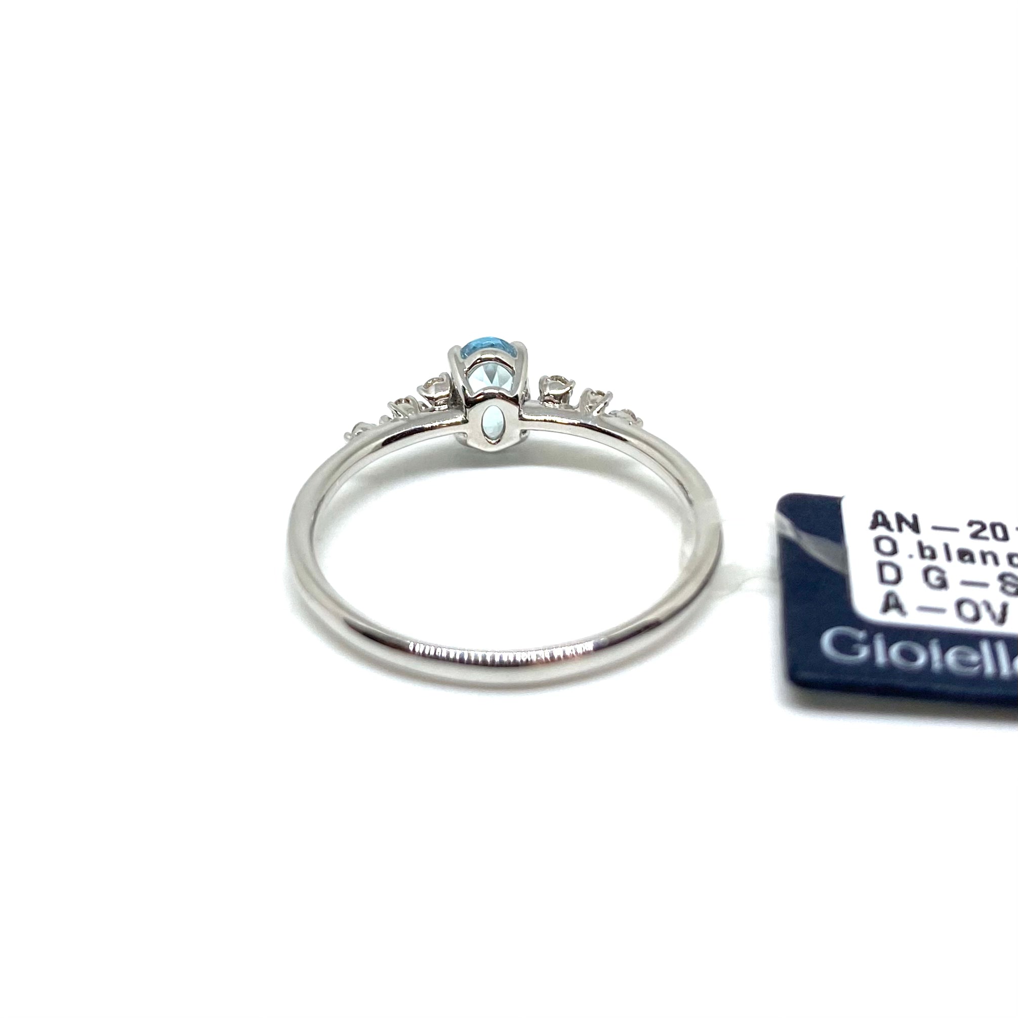 Anello Acquamarina e Diamanti