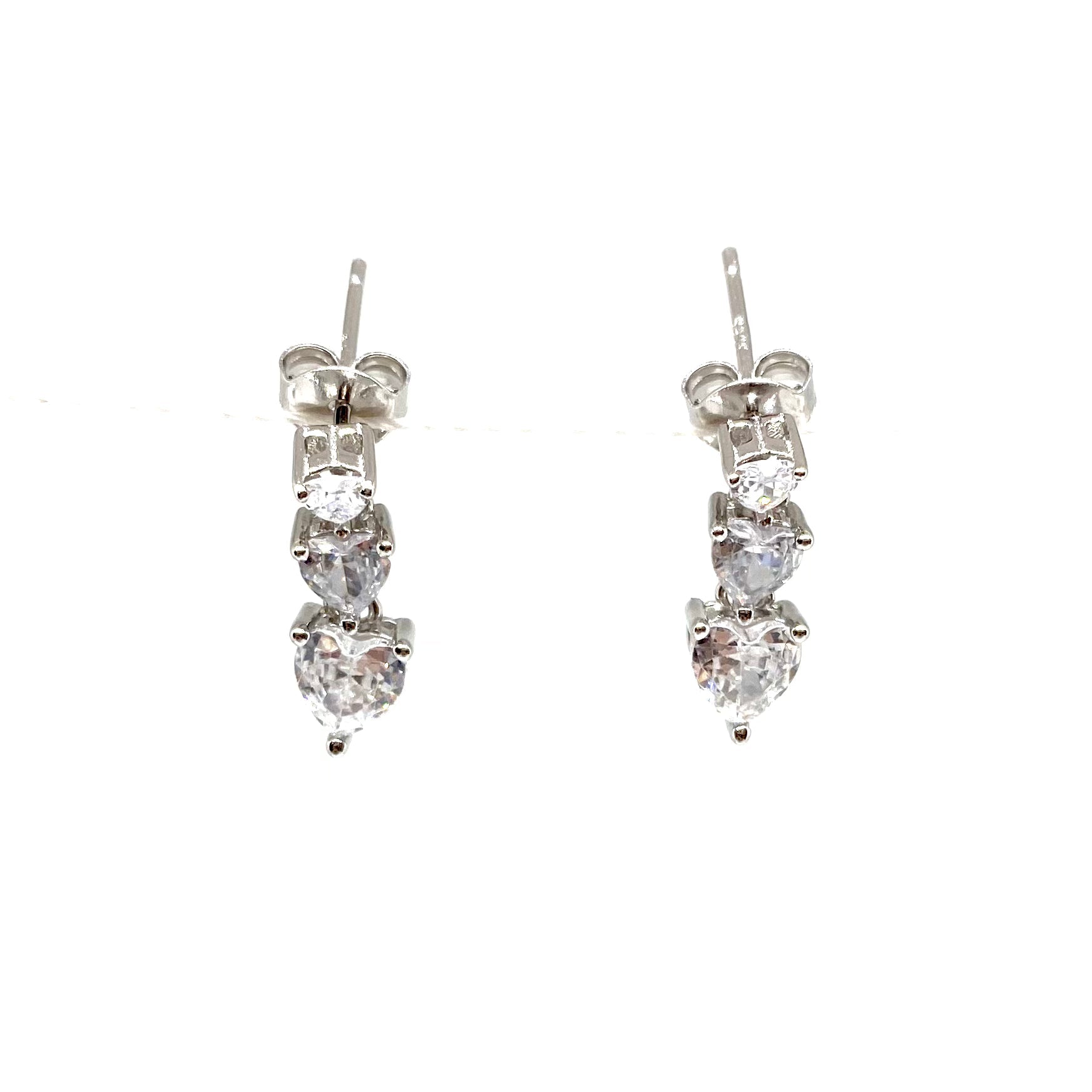 Orecchini tre cuori pendenti