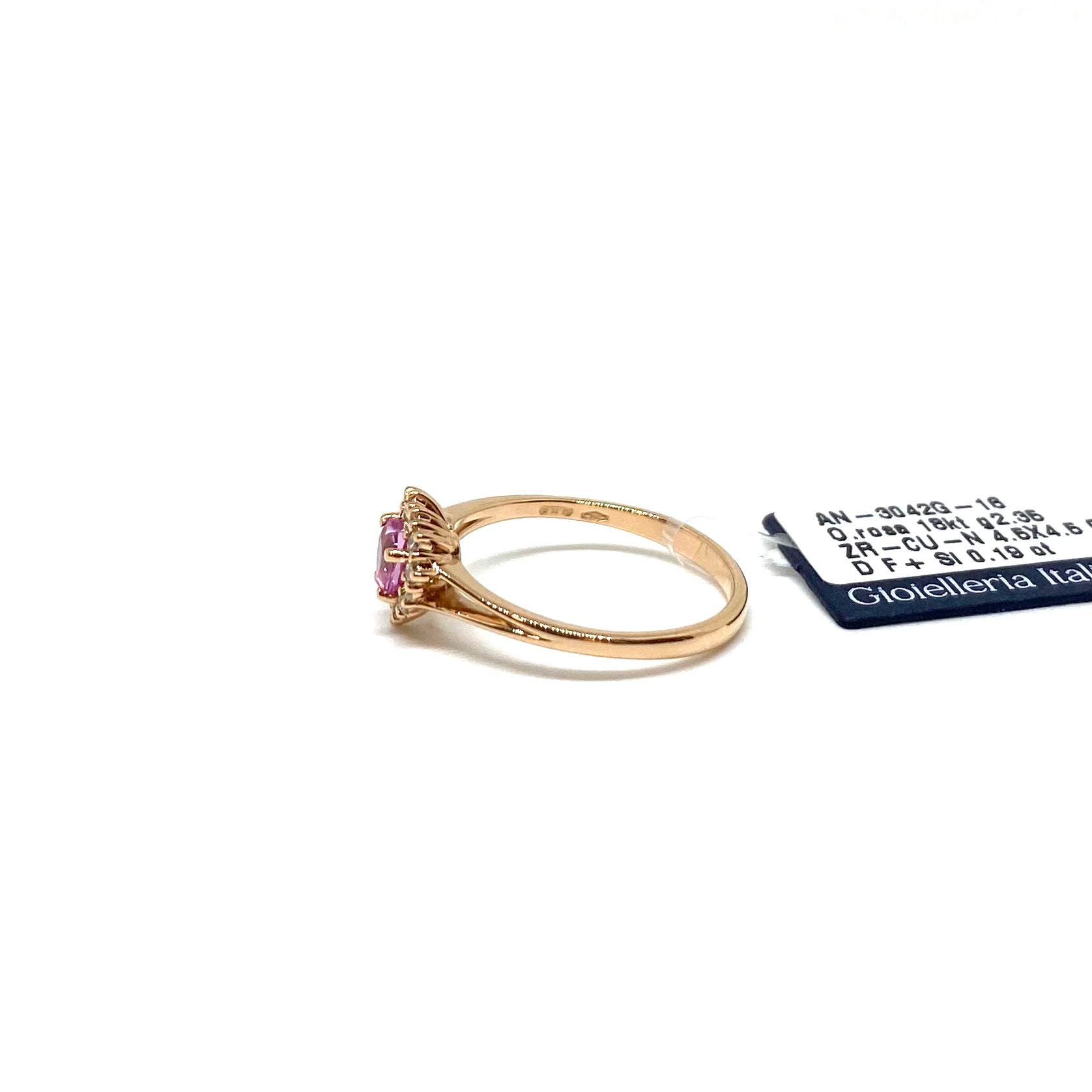 Anello Cuore - Zaffiro Rosa