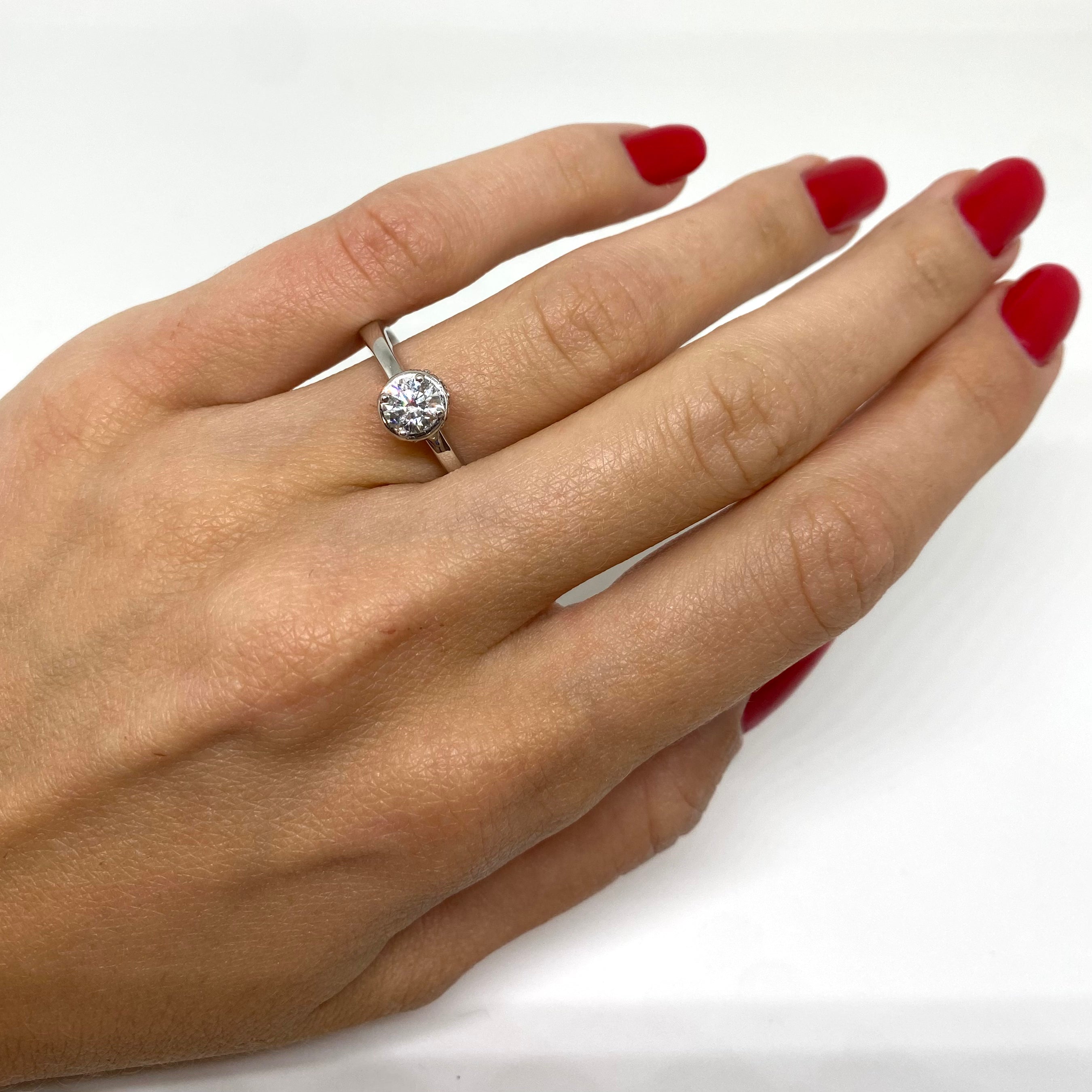 Anello Solitario - Oro e Diamanti