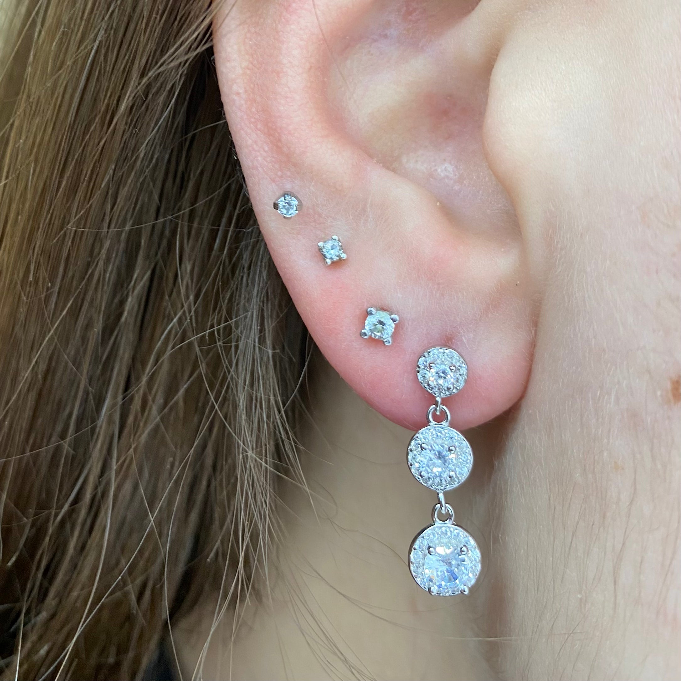 Orecchini shine 3 pendenti