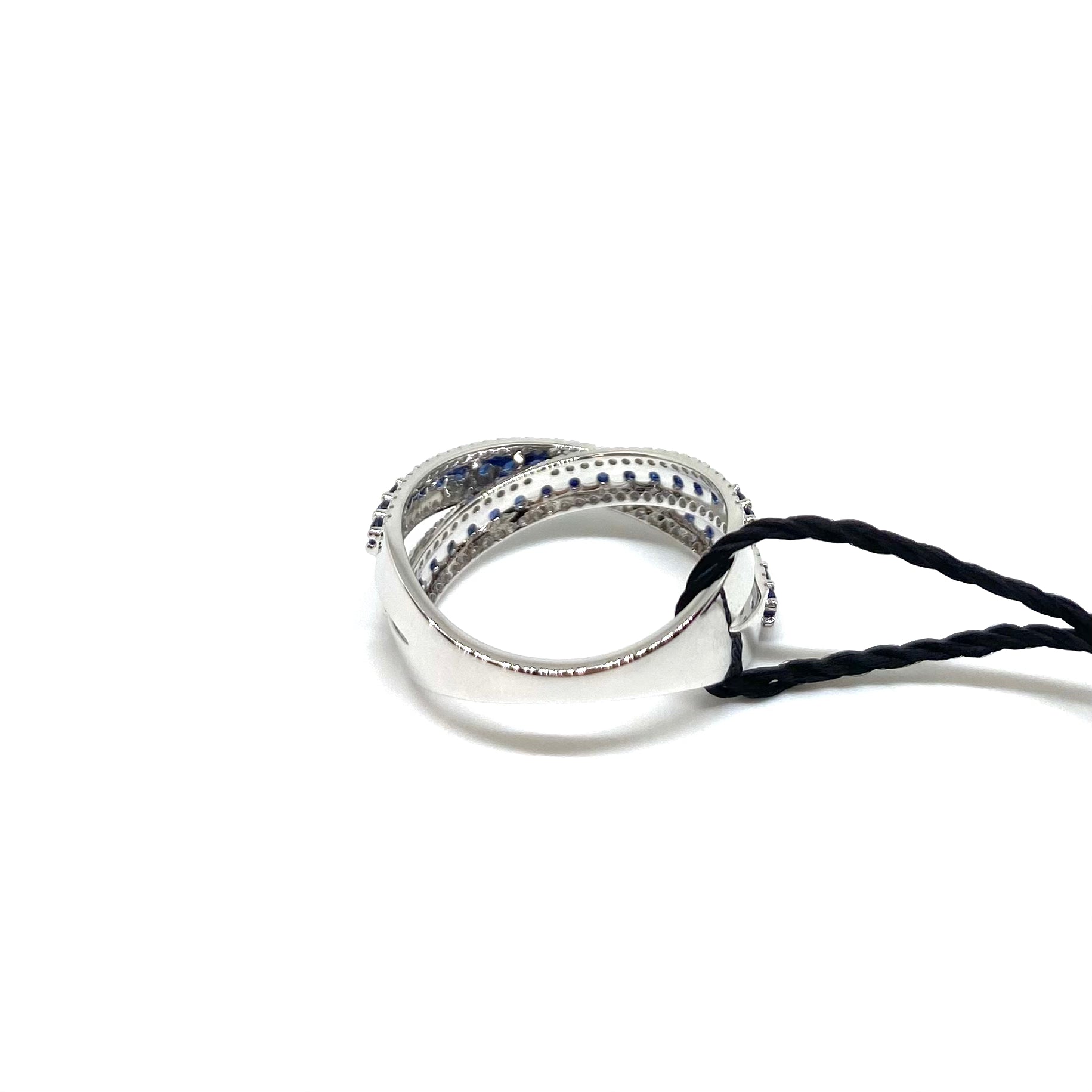 Anello Incrociato - Zaffiri e Diamanti