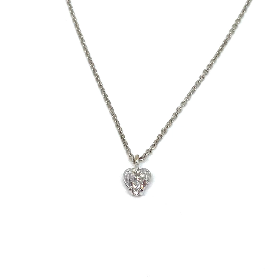 Collana Punto Luce Cuore - Diamanti e Oro