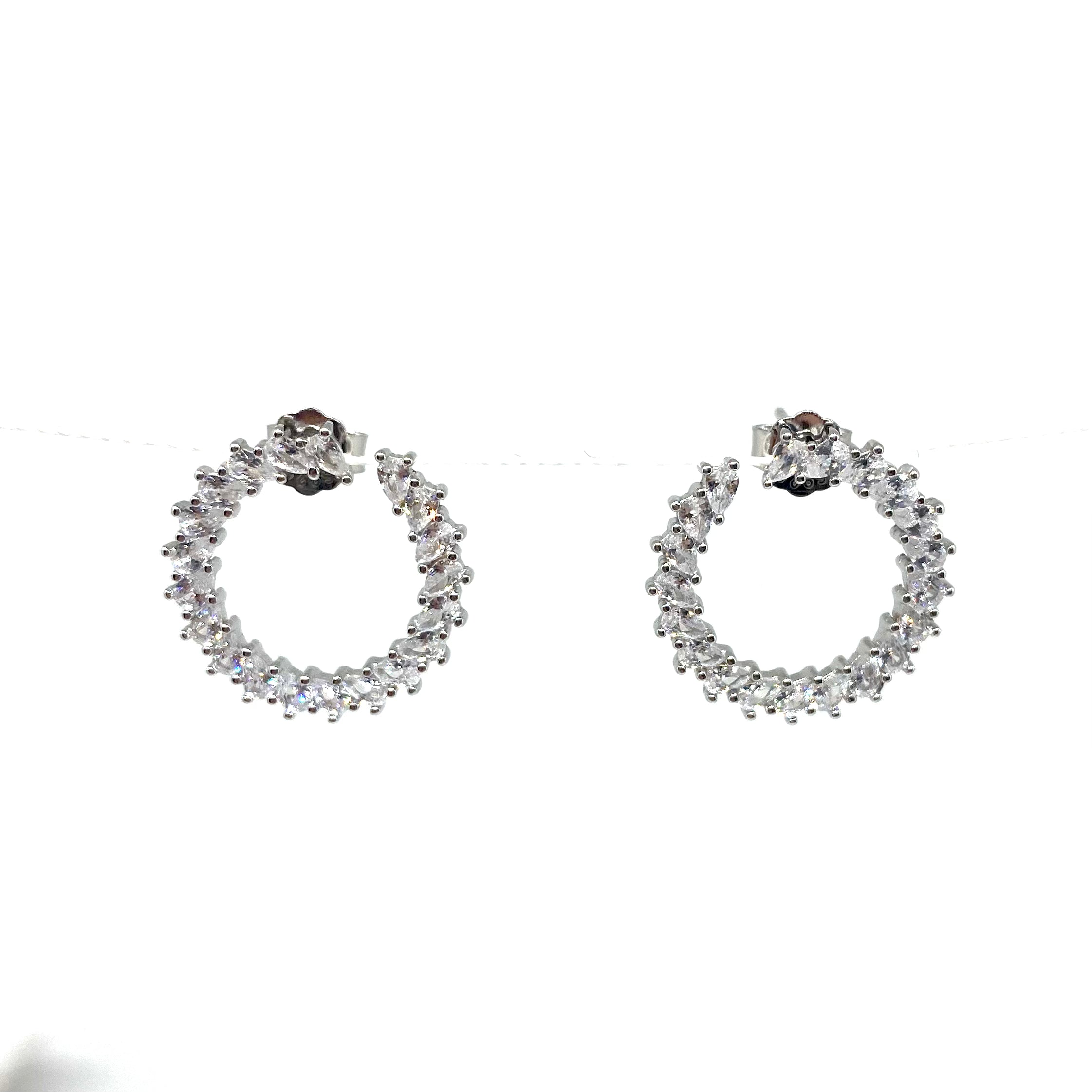 Orecchini corona - zirconi