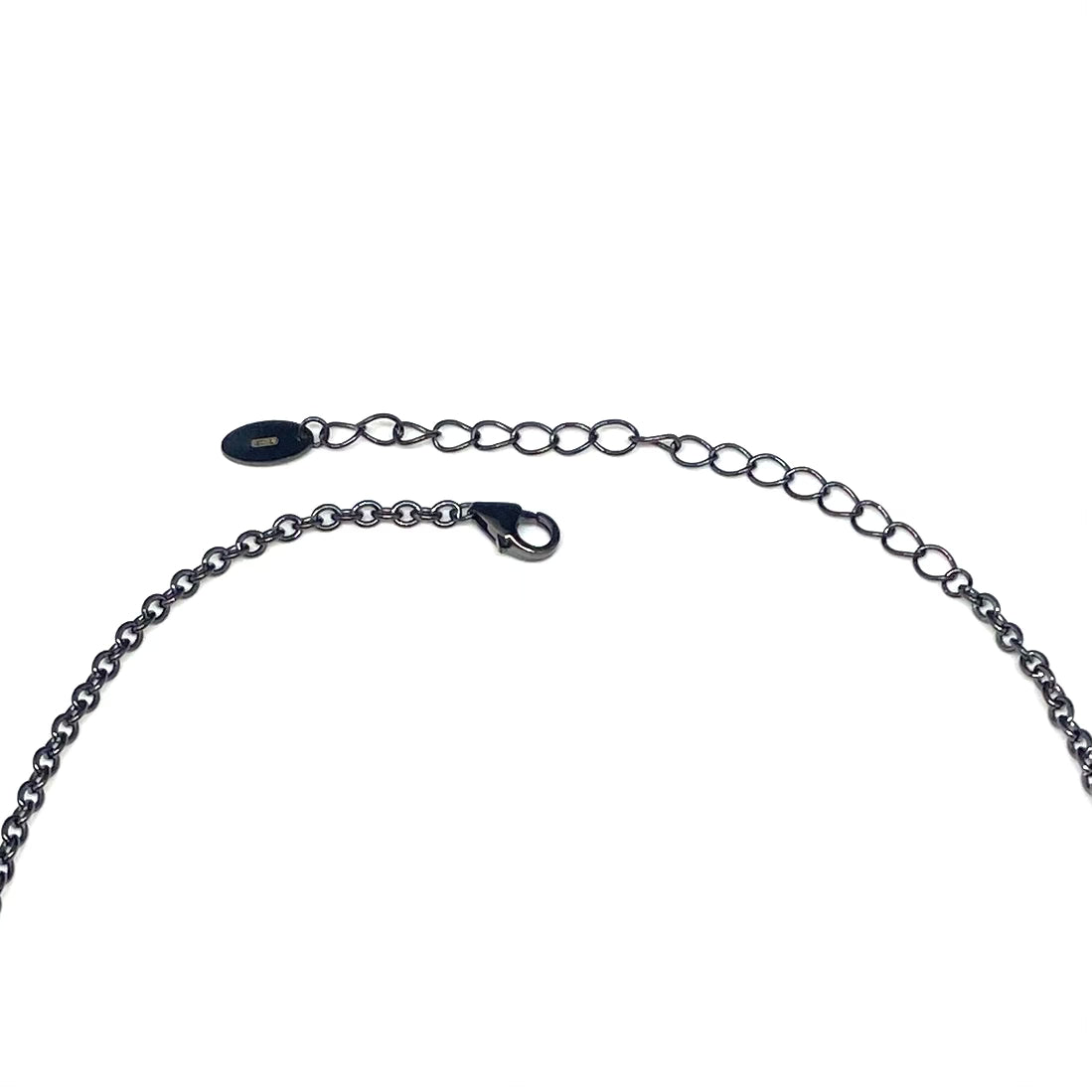 Collana medaglietta - black