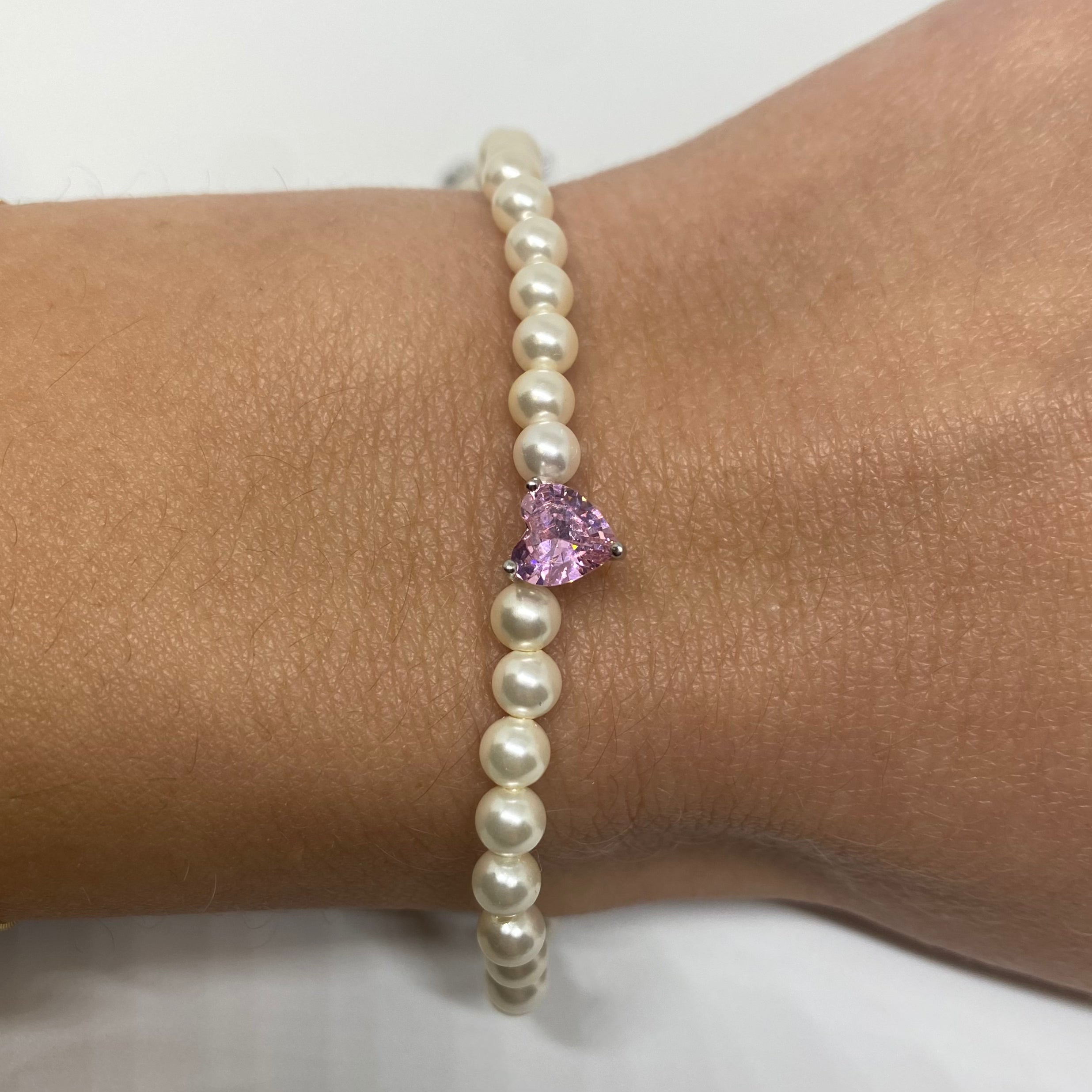 Bracciale perline con cuore
