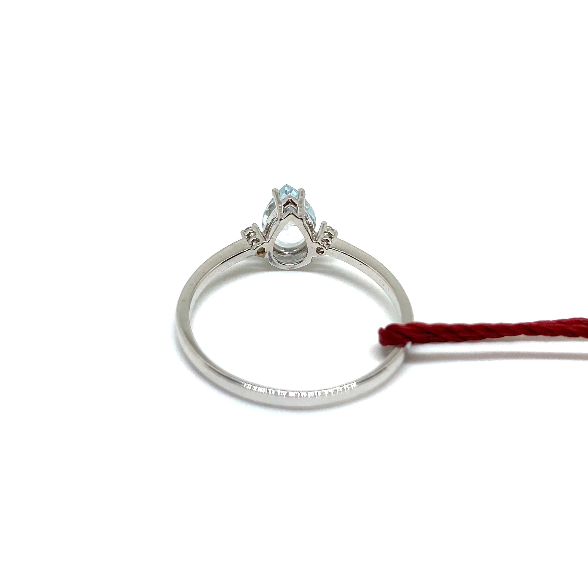 Anello Acquamarina - Goccia