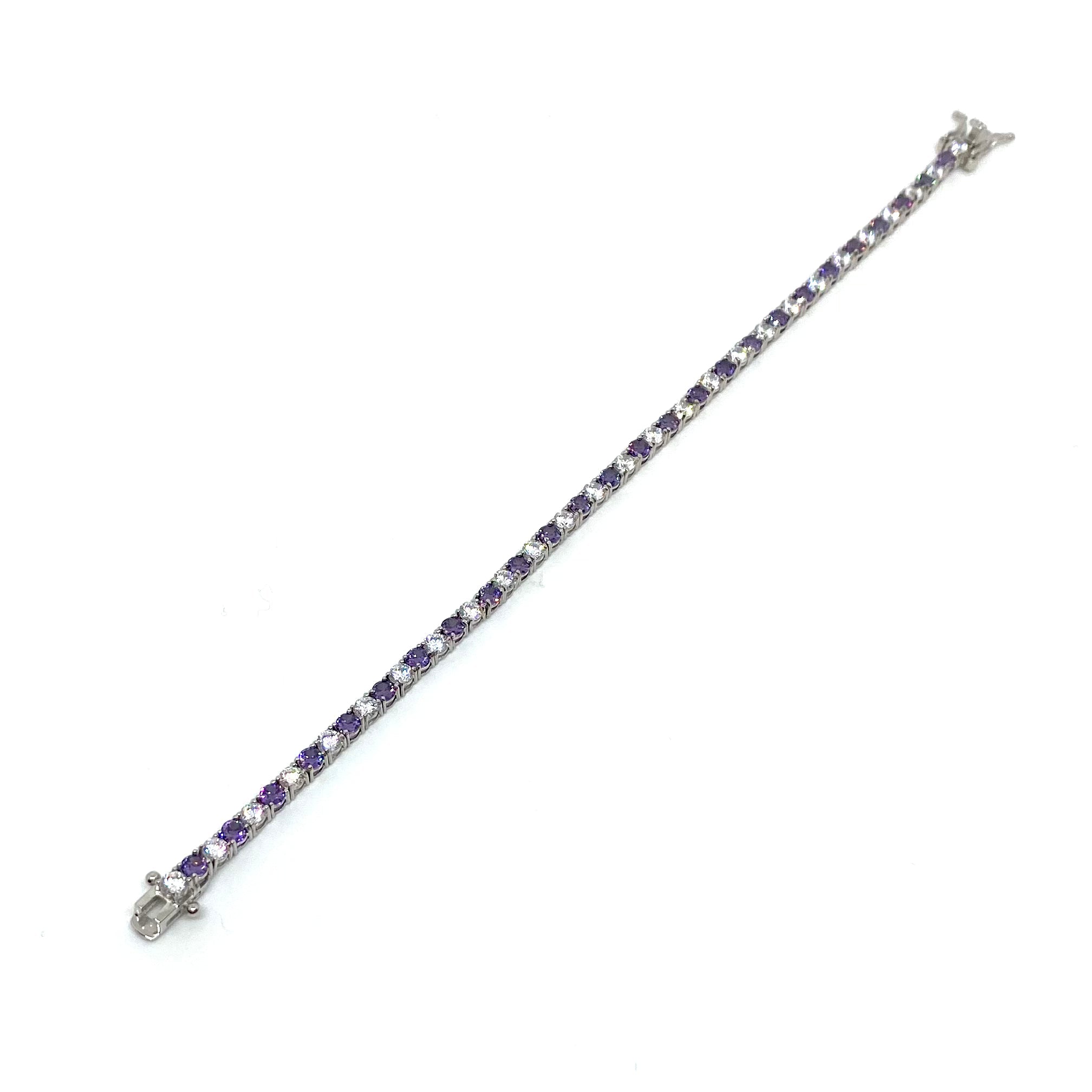 Bracciale Tennis Alternato - 3 MM