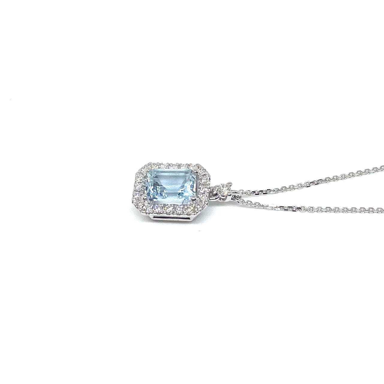 Collana Acqua Marina e Diamanti