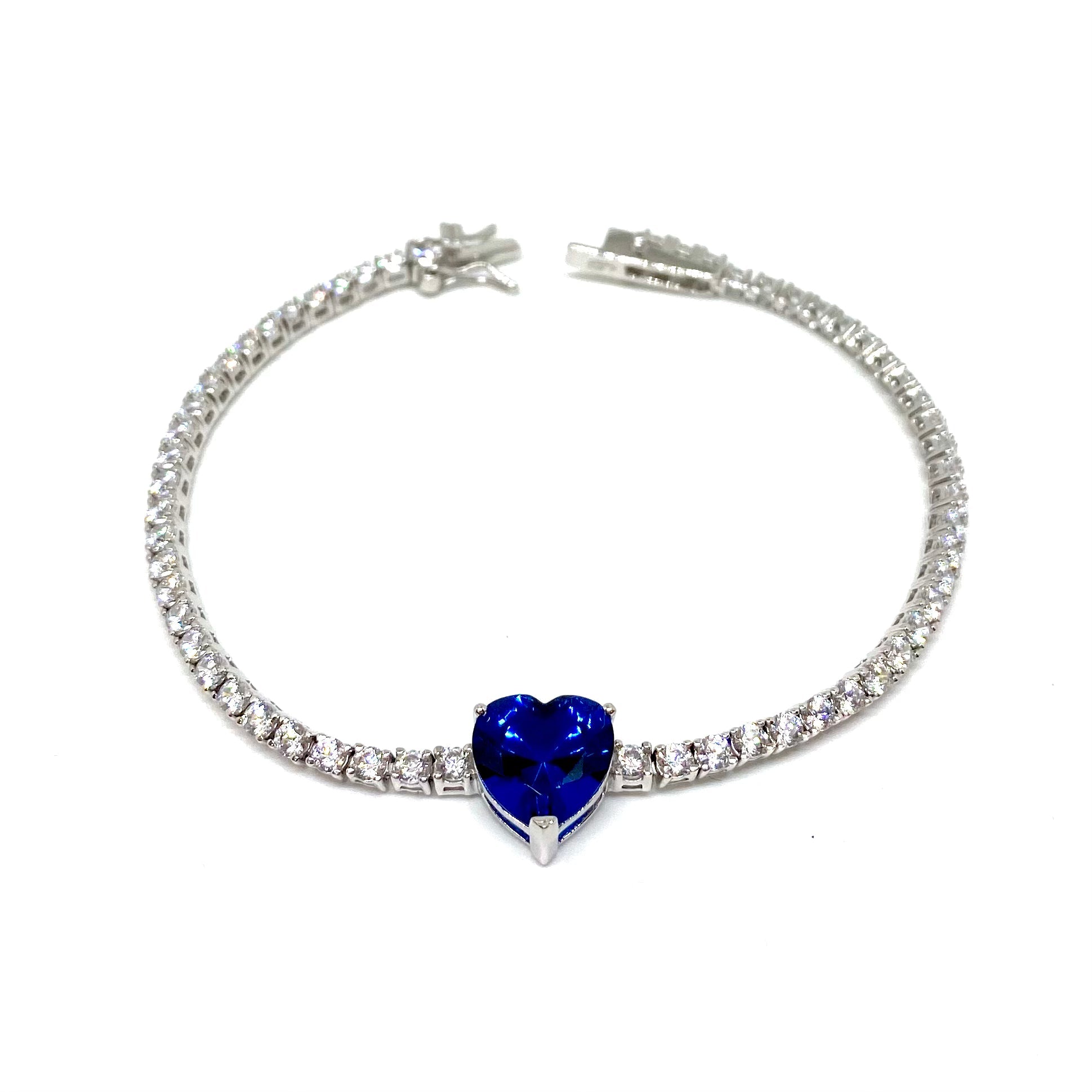 Bracciale tennis cuore big