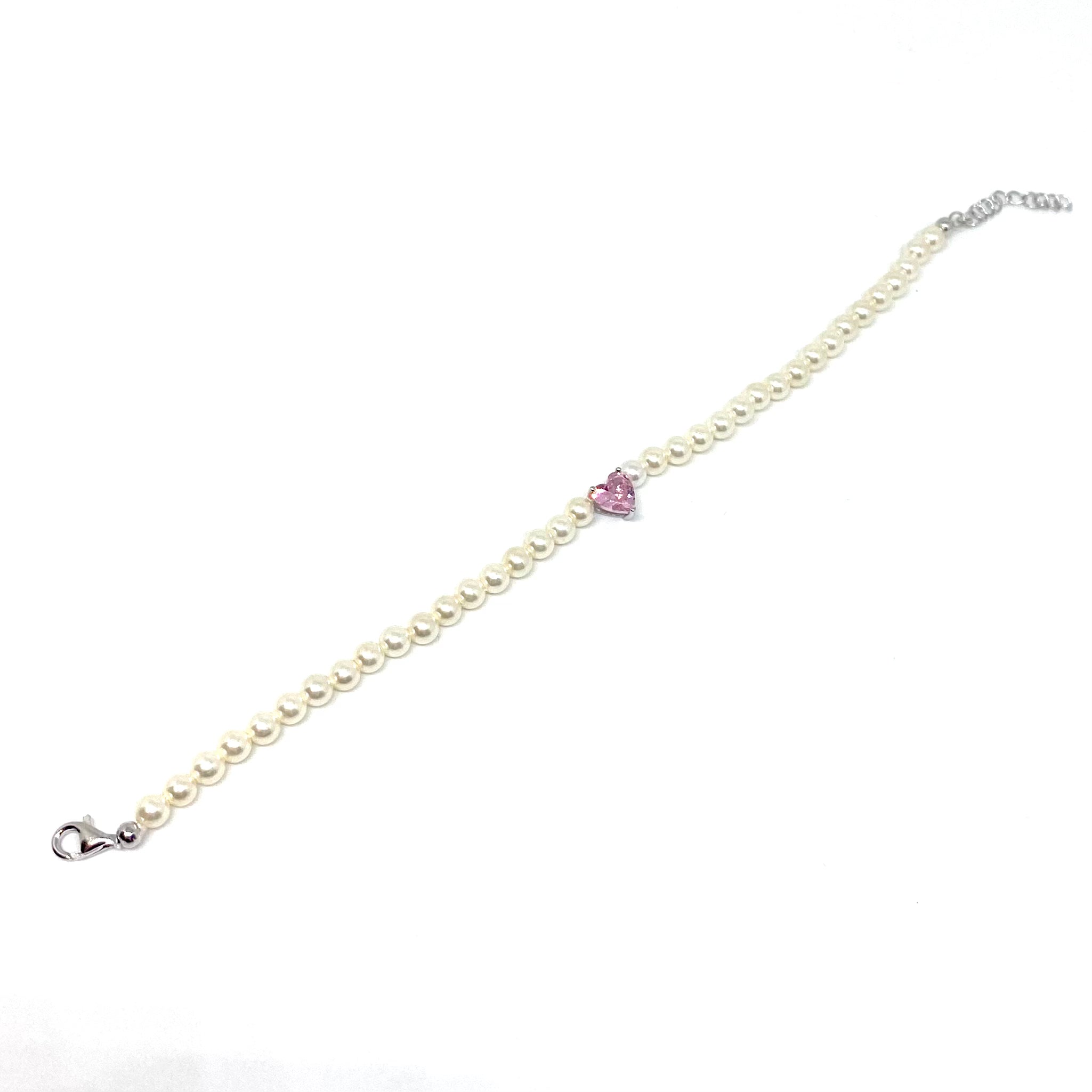 Bracciale perline con cuore