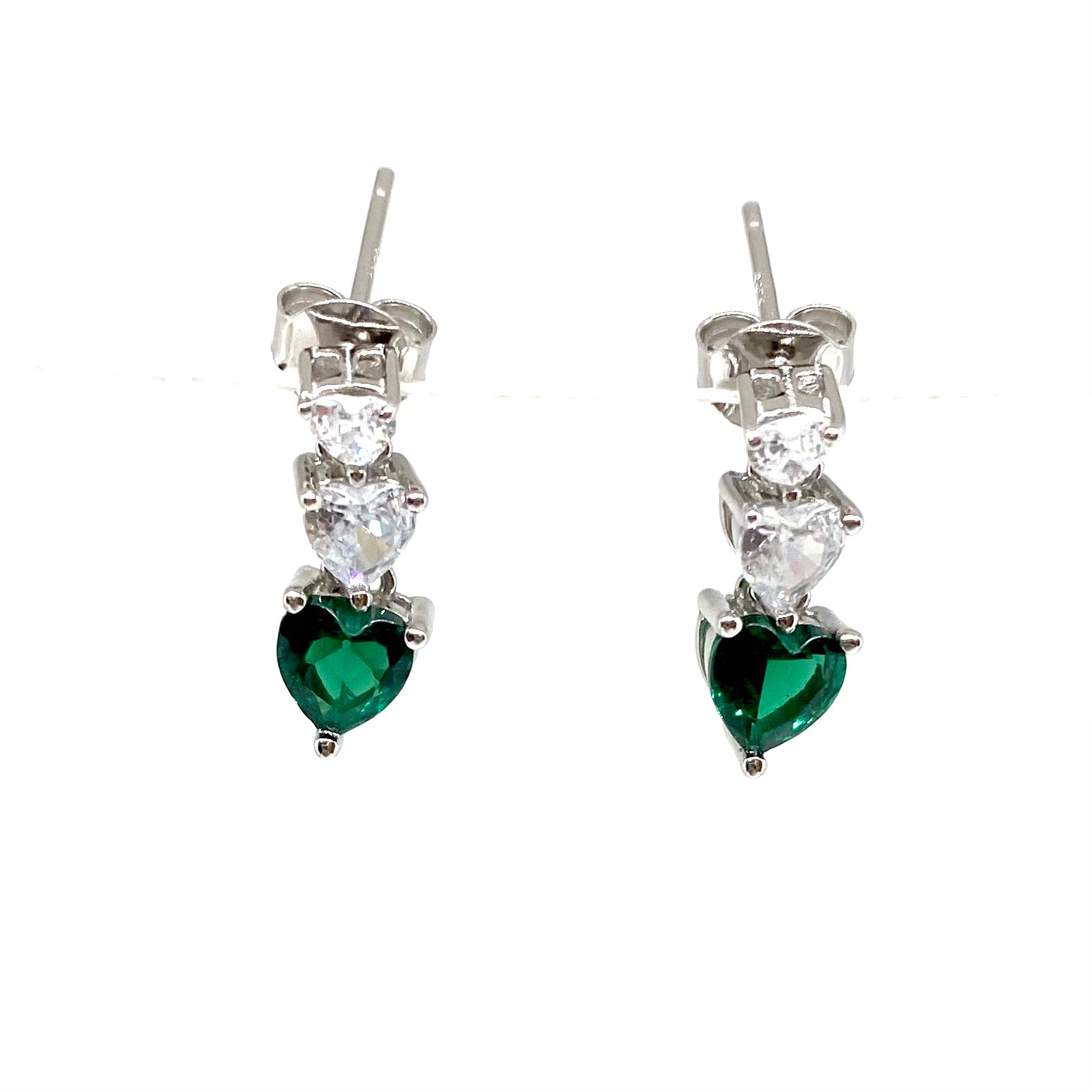 Orecchini tre cuori pendenti