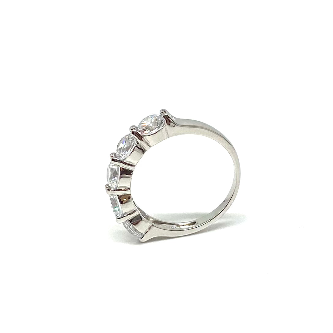 Veretta 5 pietre - Zirconi