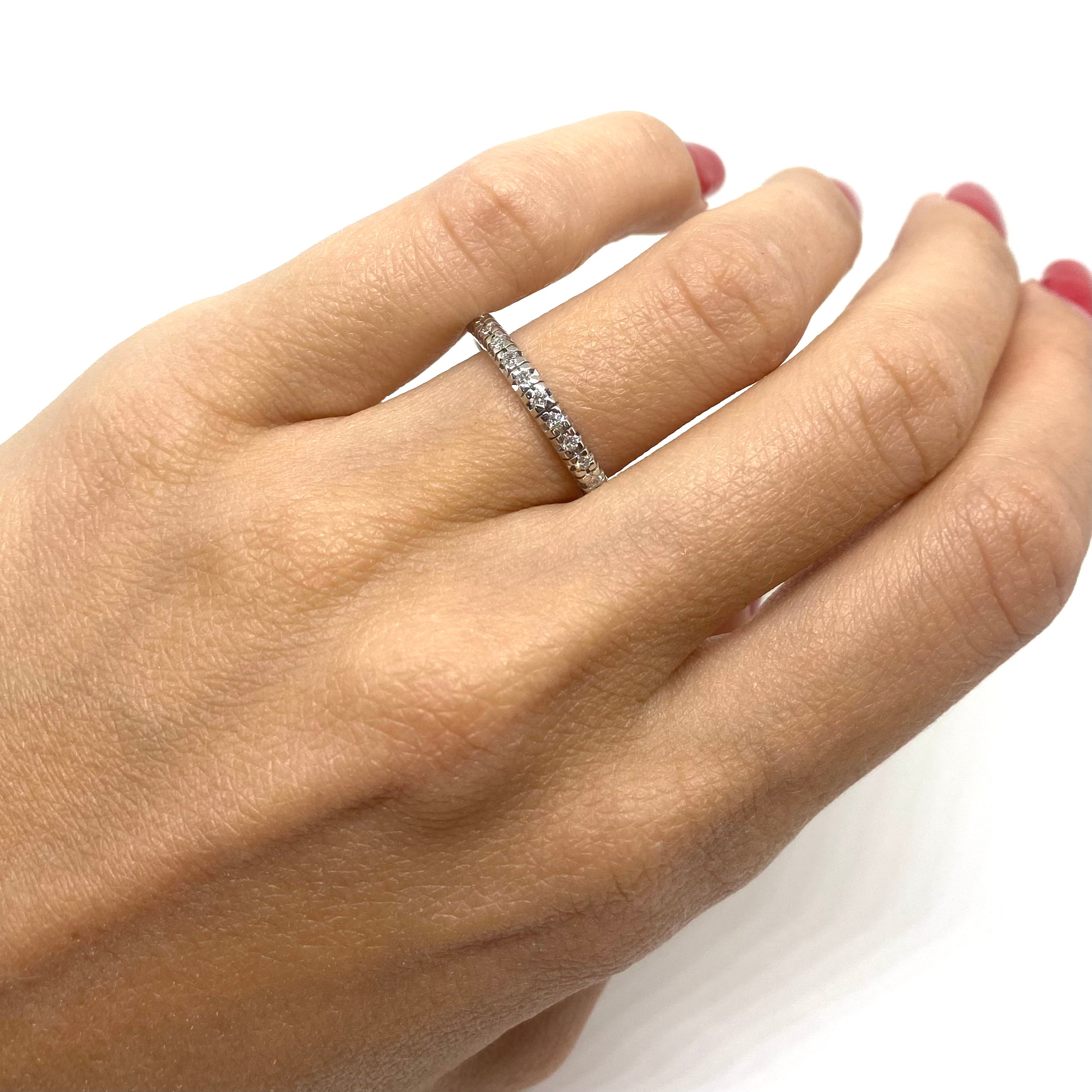 Veretta Oro Bianco e Diamanti