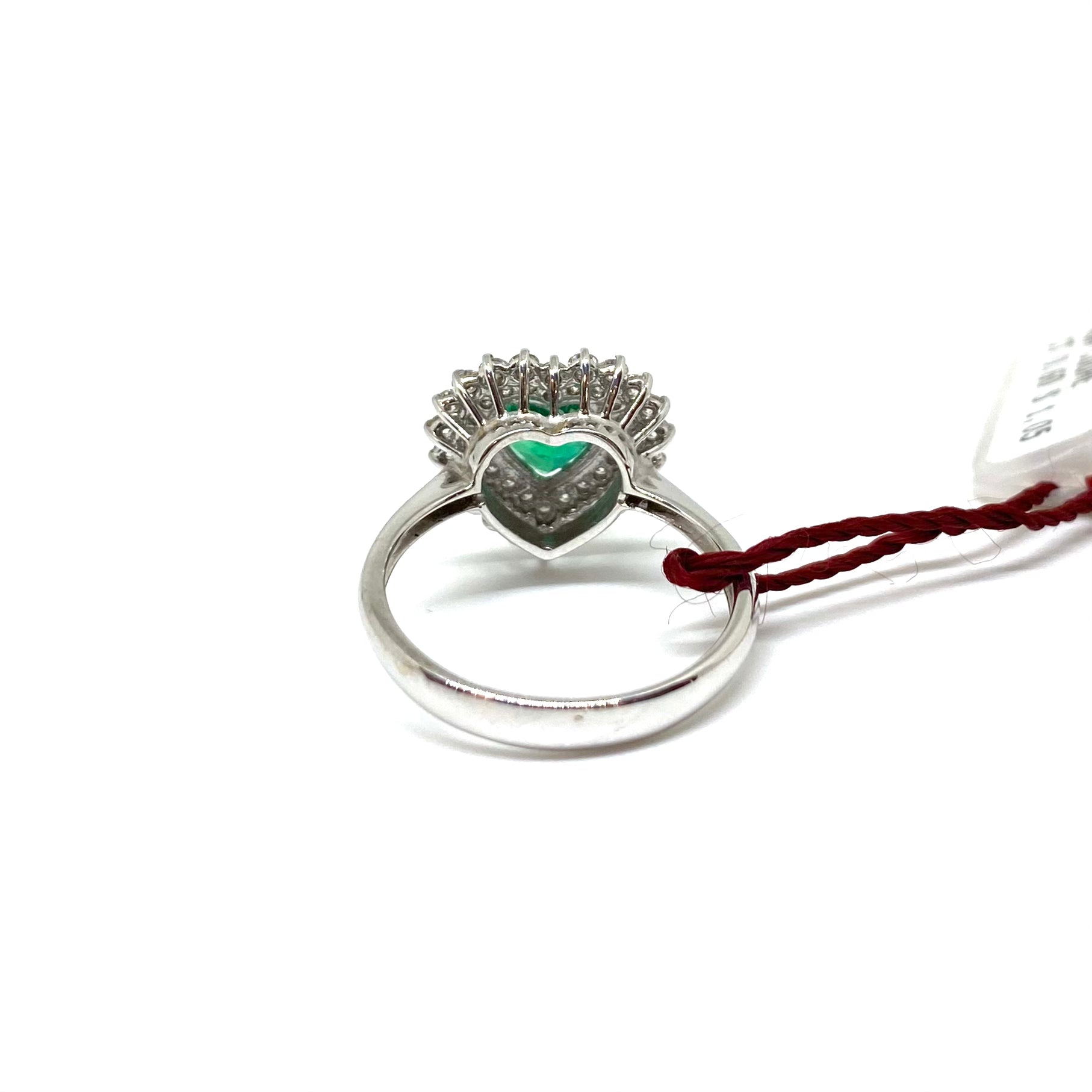 Anello Cuore - Smeraldo e Diamanti
