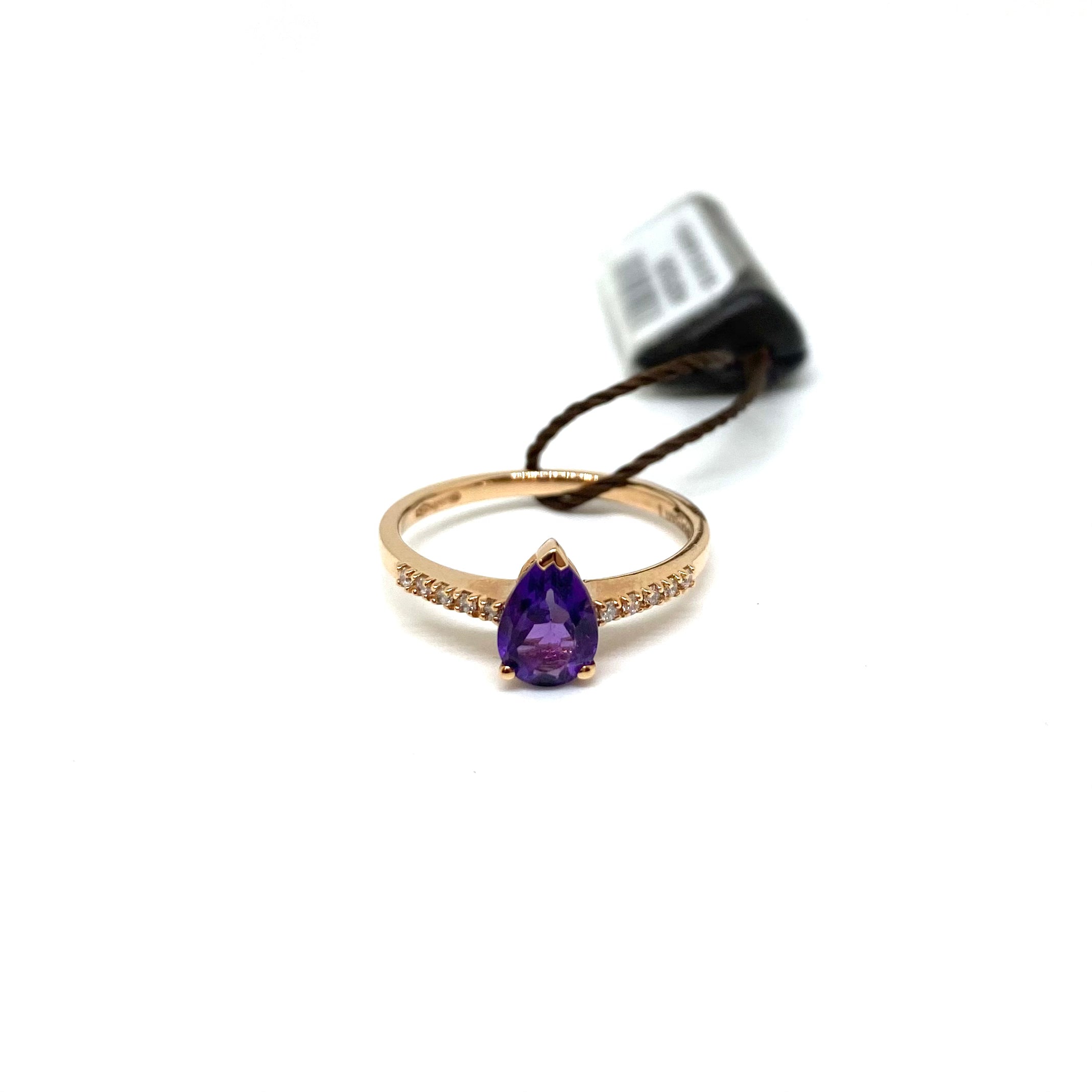 Anello a Goccia - Ametista