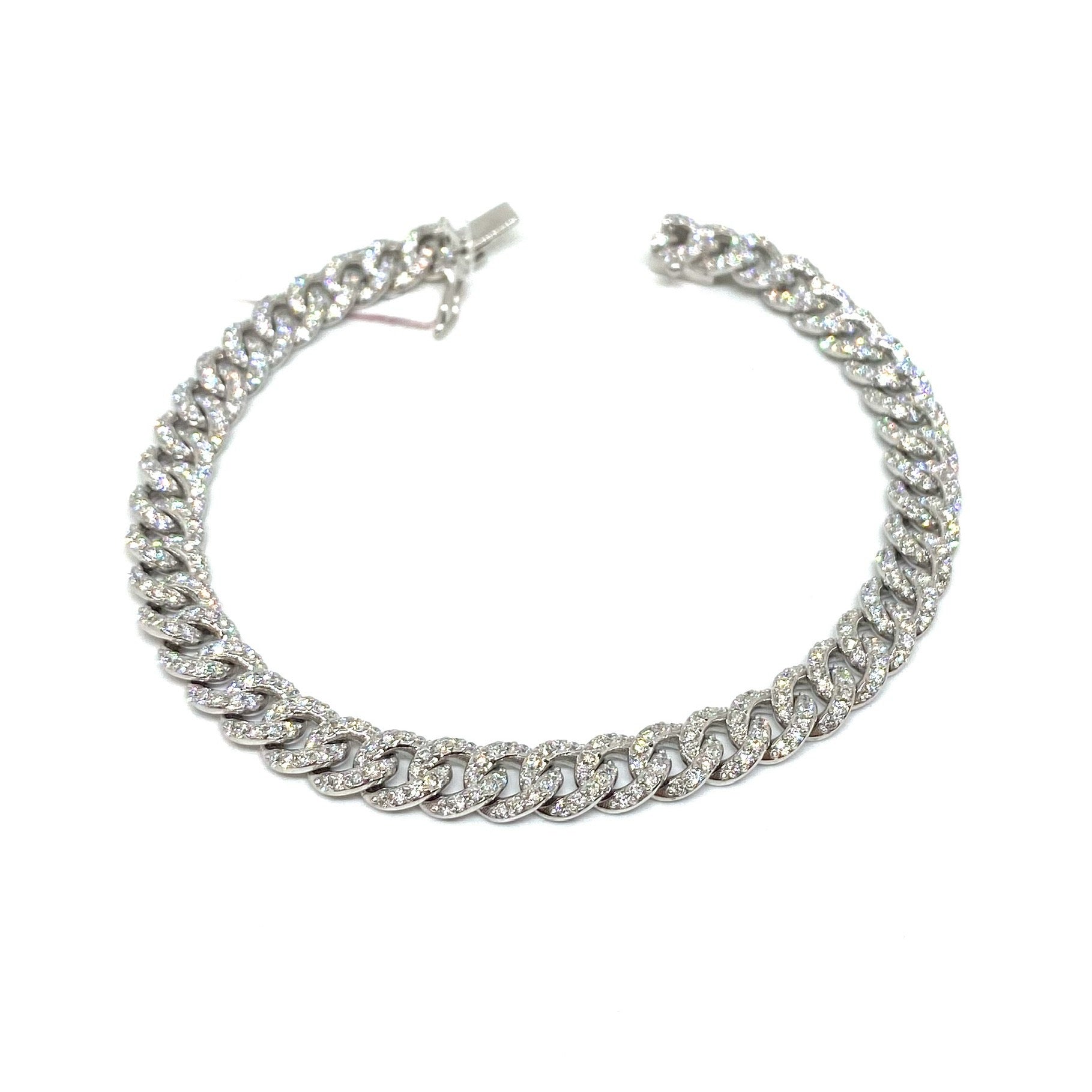 Bracciale Groumette - Oro Bianco e Diamanti
