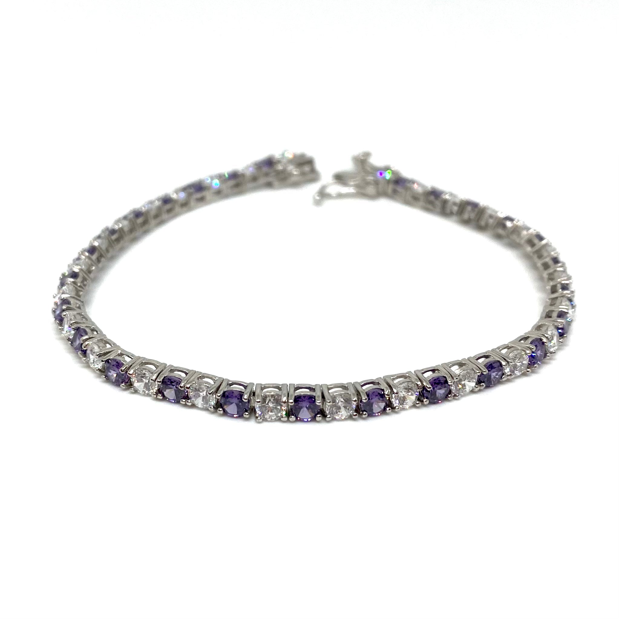 Bracciale Tennis Alternato - 3 MM