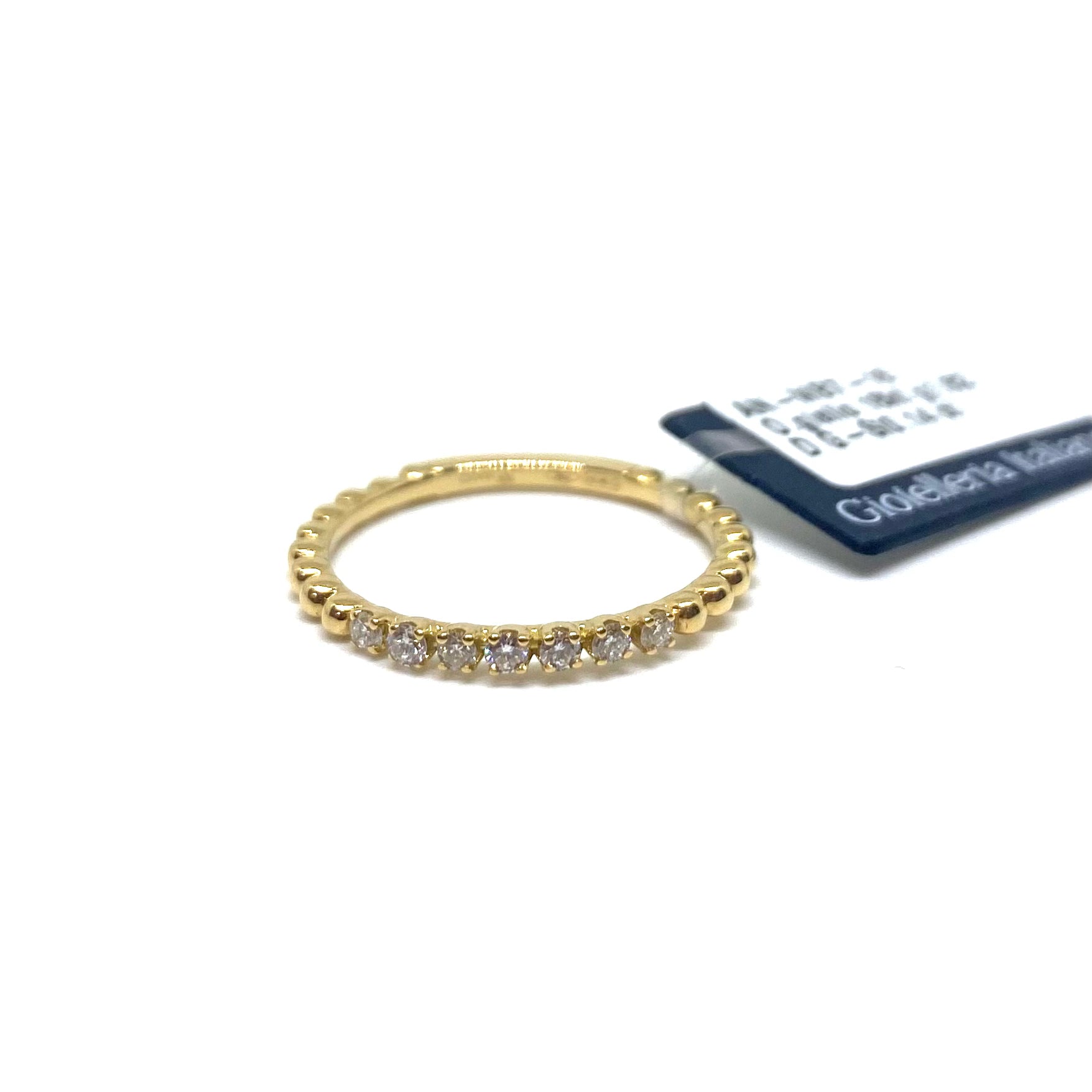 Veretta Minimal 7 pietre - Oro e Diamanti