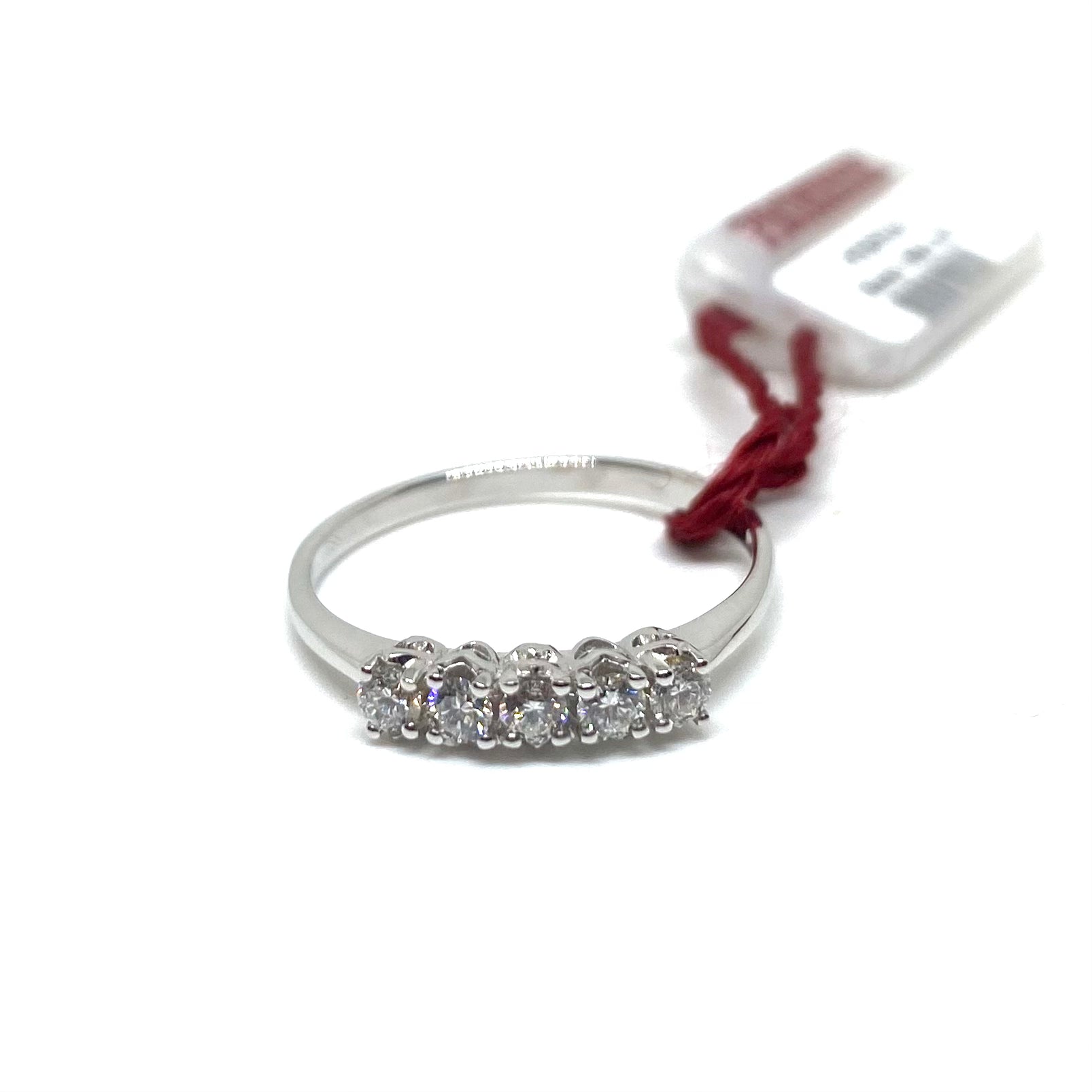 Veretta 5 pietre - Montatura cuoricino