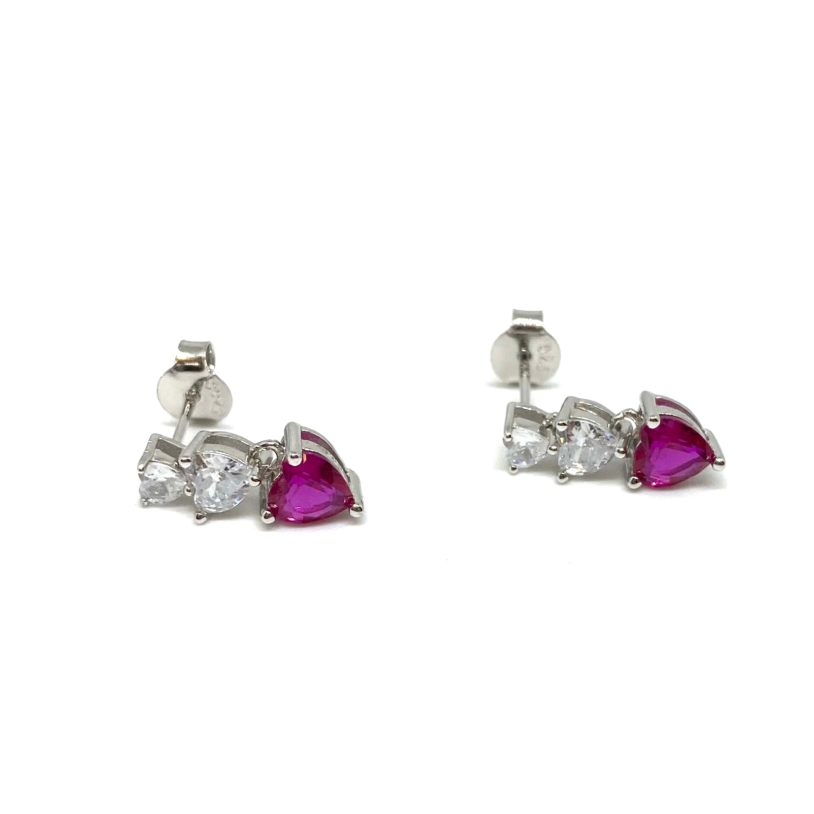 Orecchini tre cuori pendenti