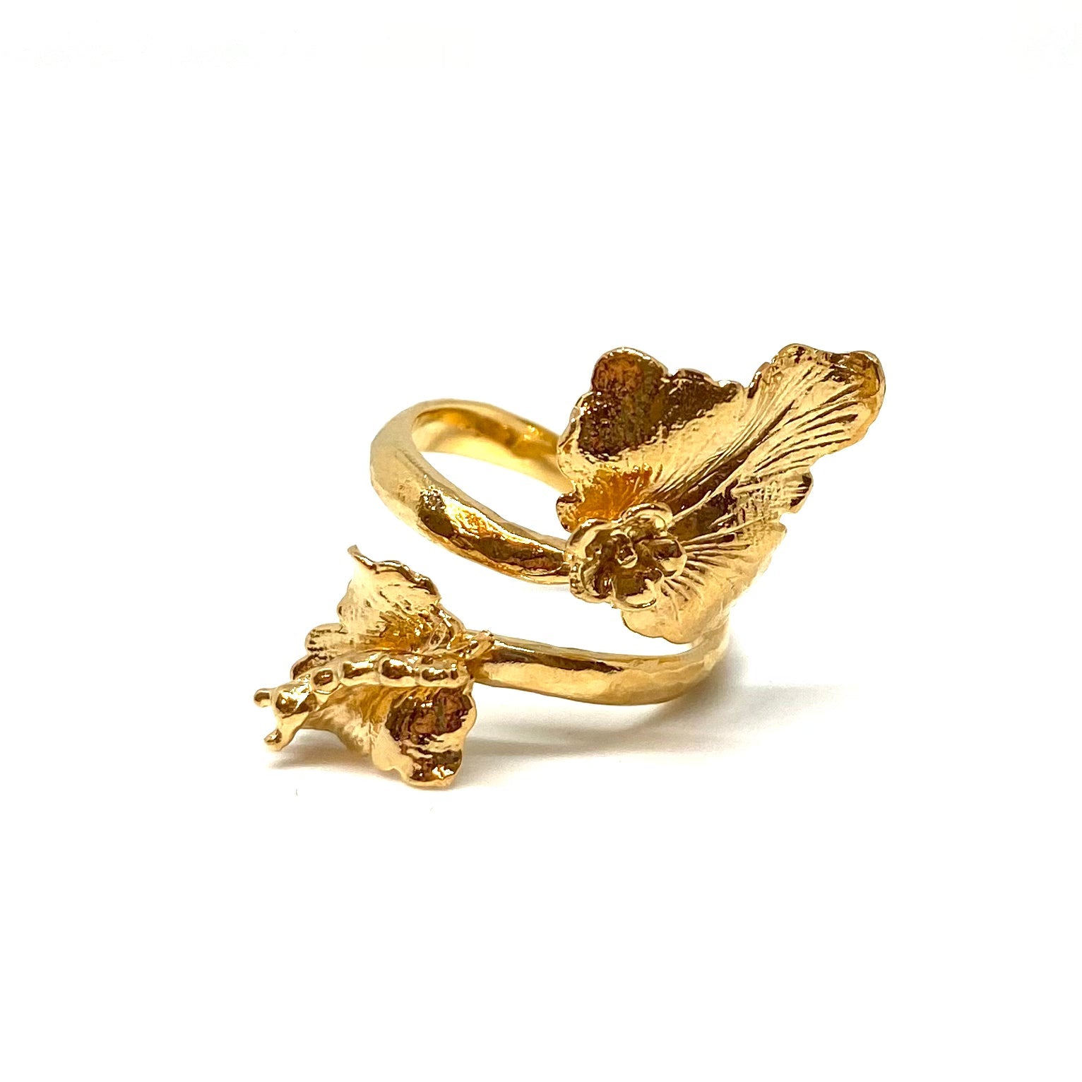 Anello foglie Dorate- Marcello Pane