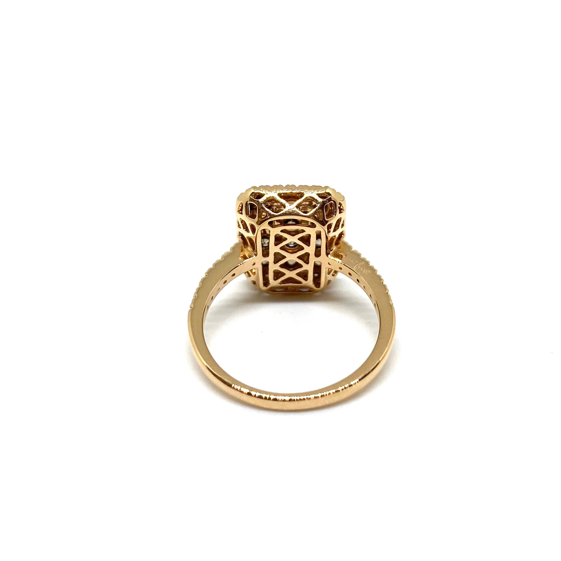 Anello Oro Rosa e Diamanti Brown