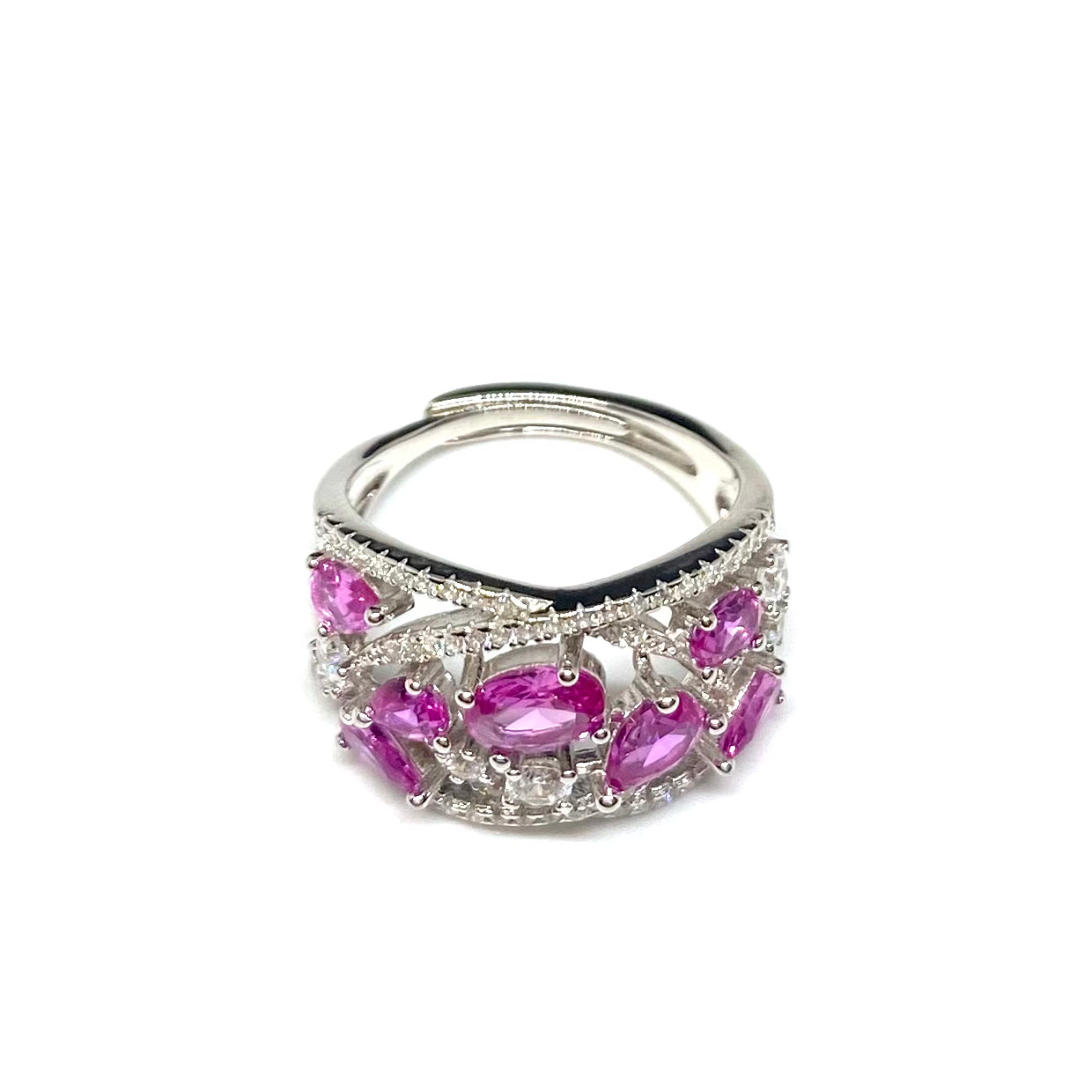 Anello Zirconi Rosa