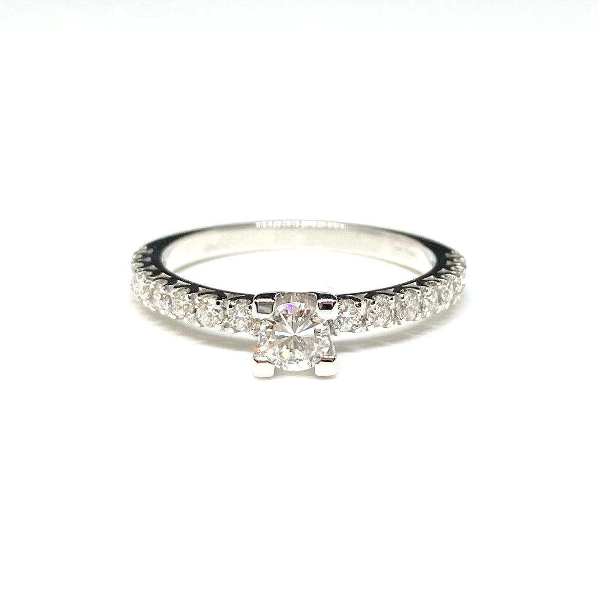 Anello princess - oro 18 ct. e diamanti