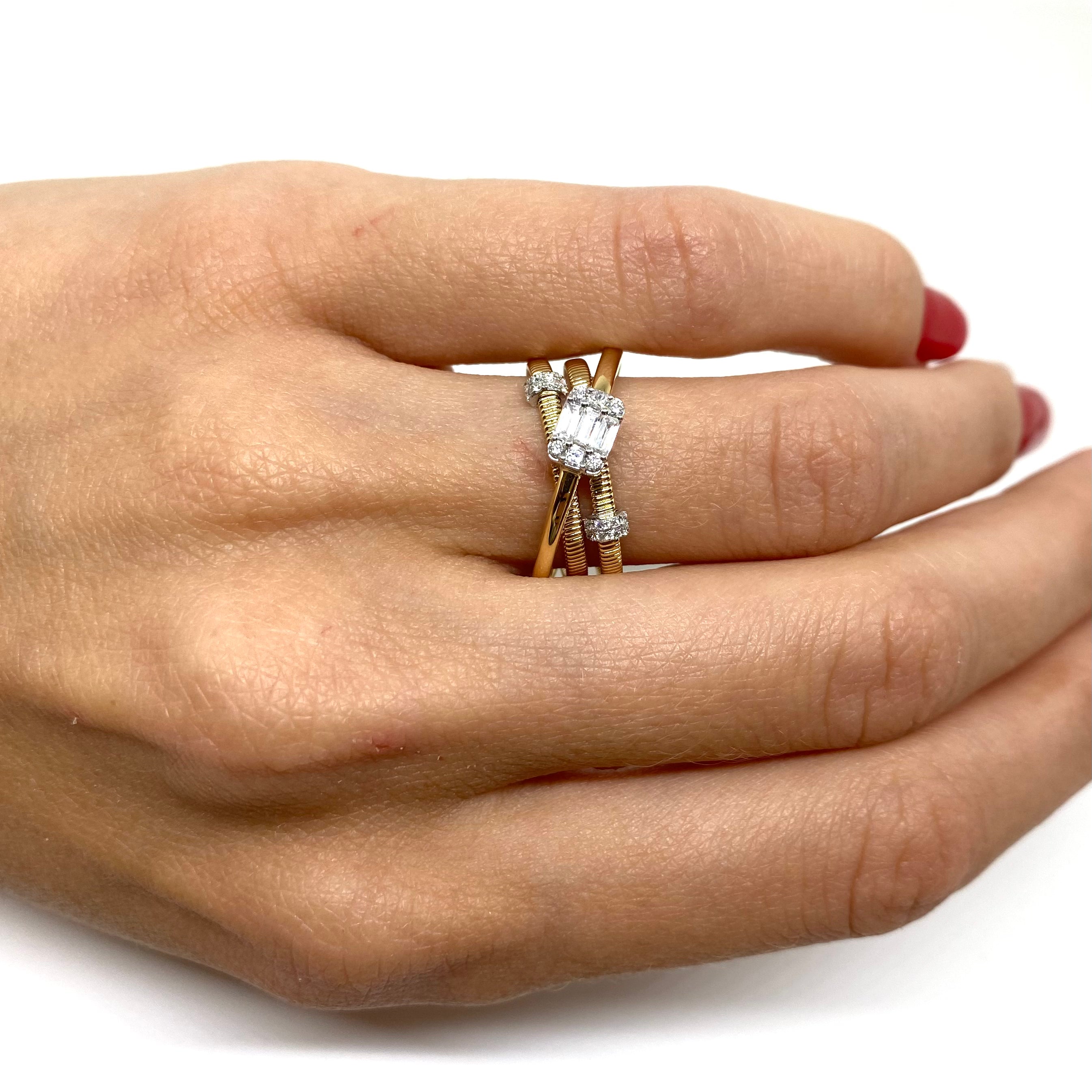 Anello a Fascia - Oro Giallo e Diamanti