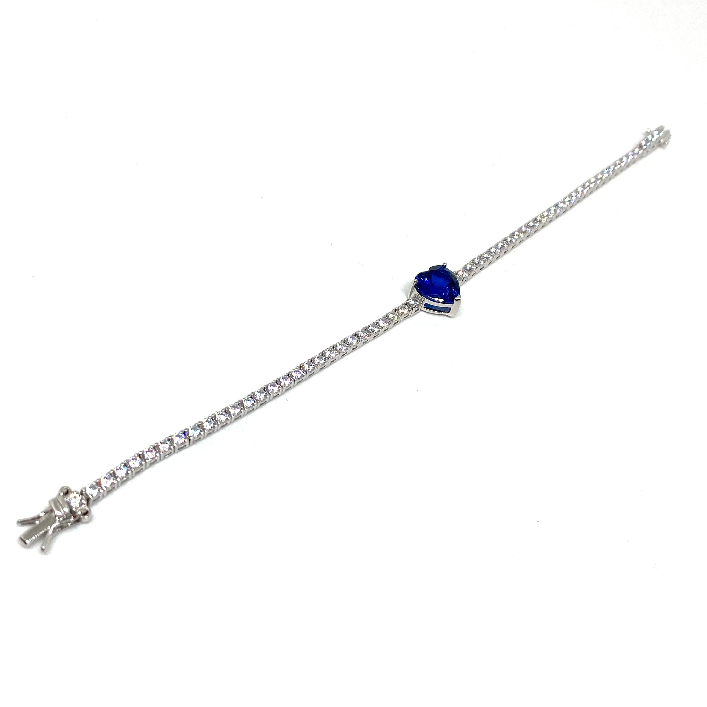 Bracciale tennis cuore big