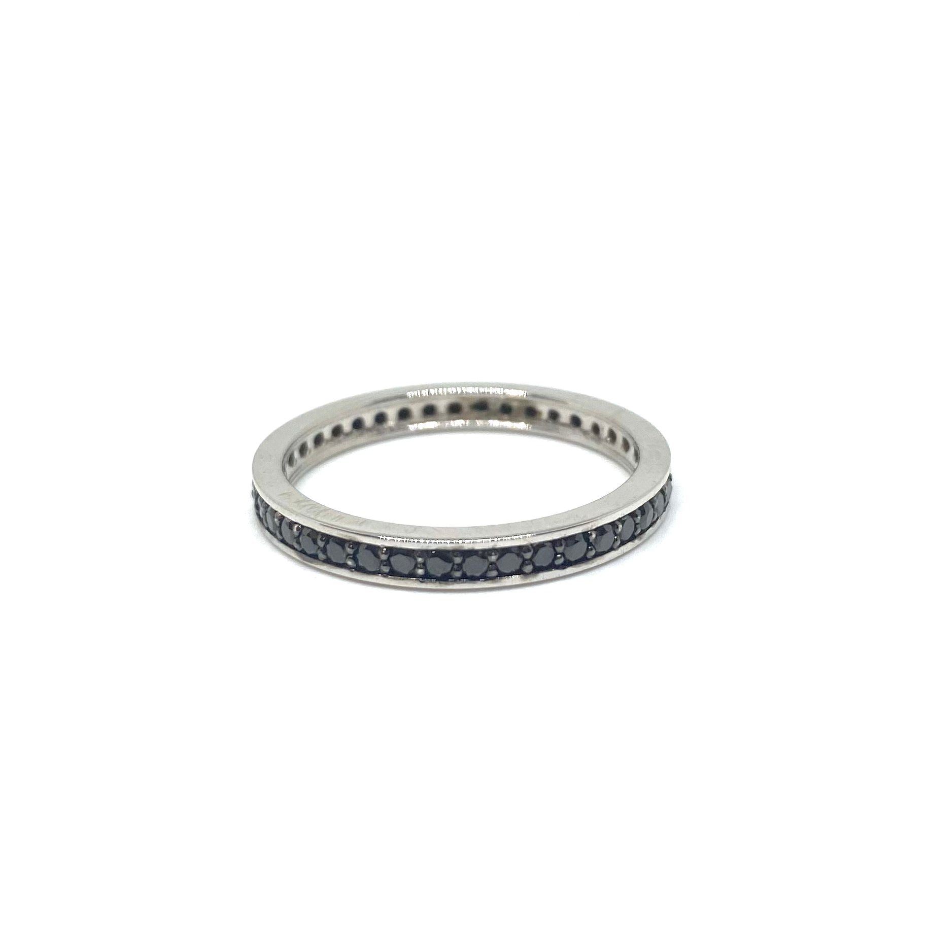 Veretta Oro Bianco e Diamanti Neri