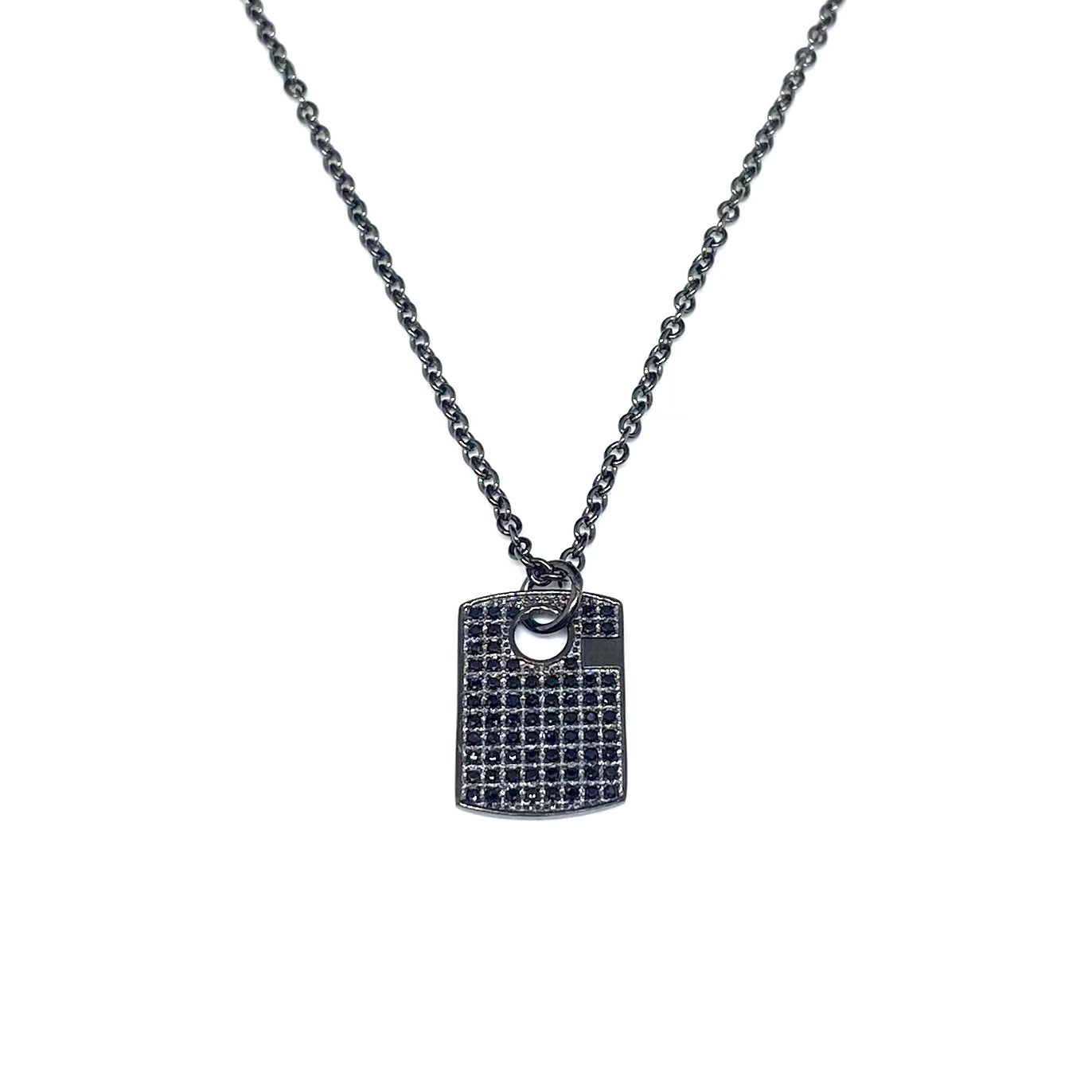 Collana medaglietta - black