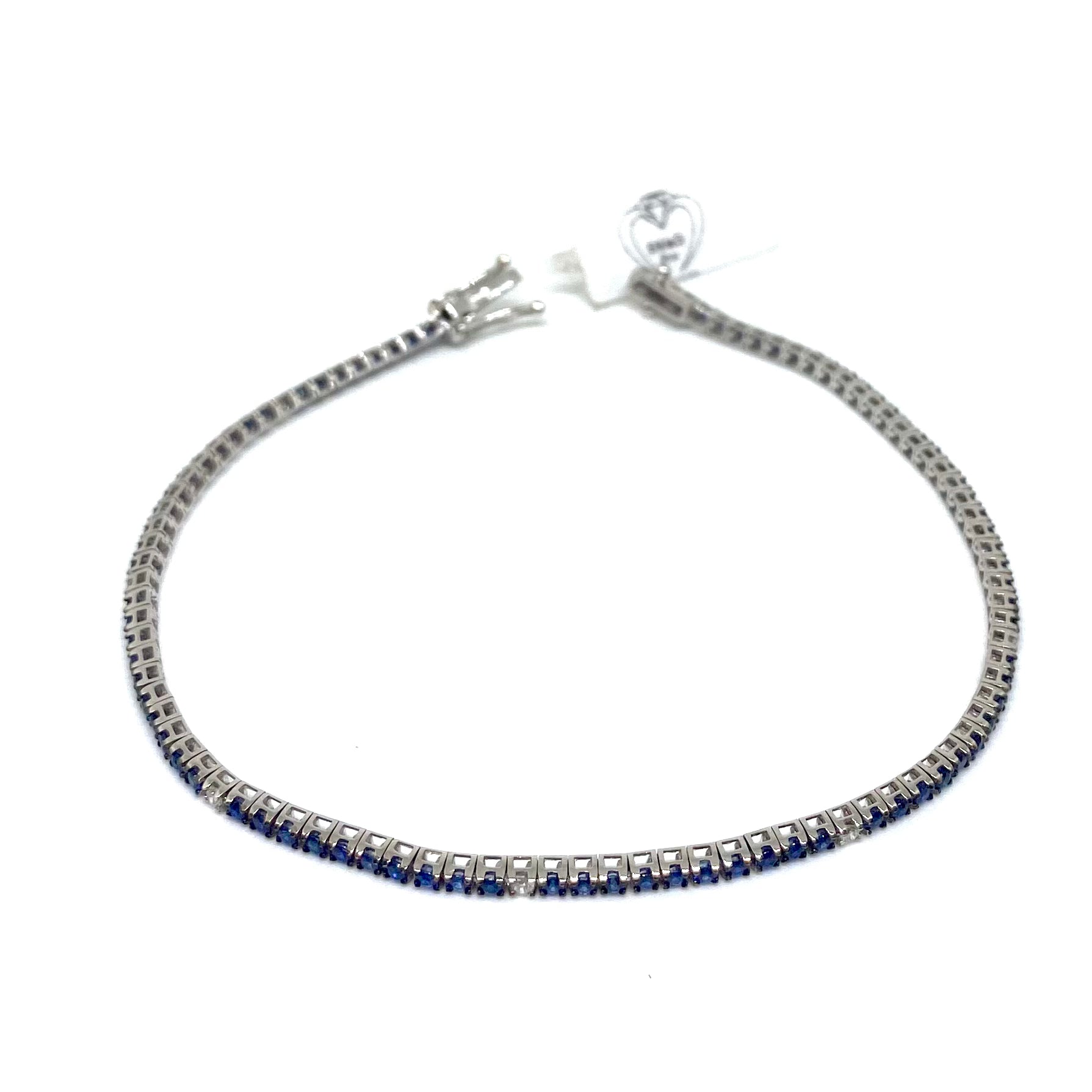 Bracciale Tennis - Oro e Zaffiri 10 + 1