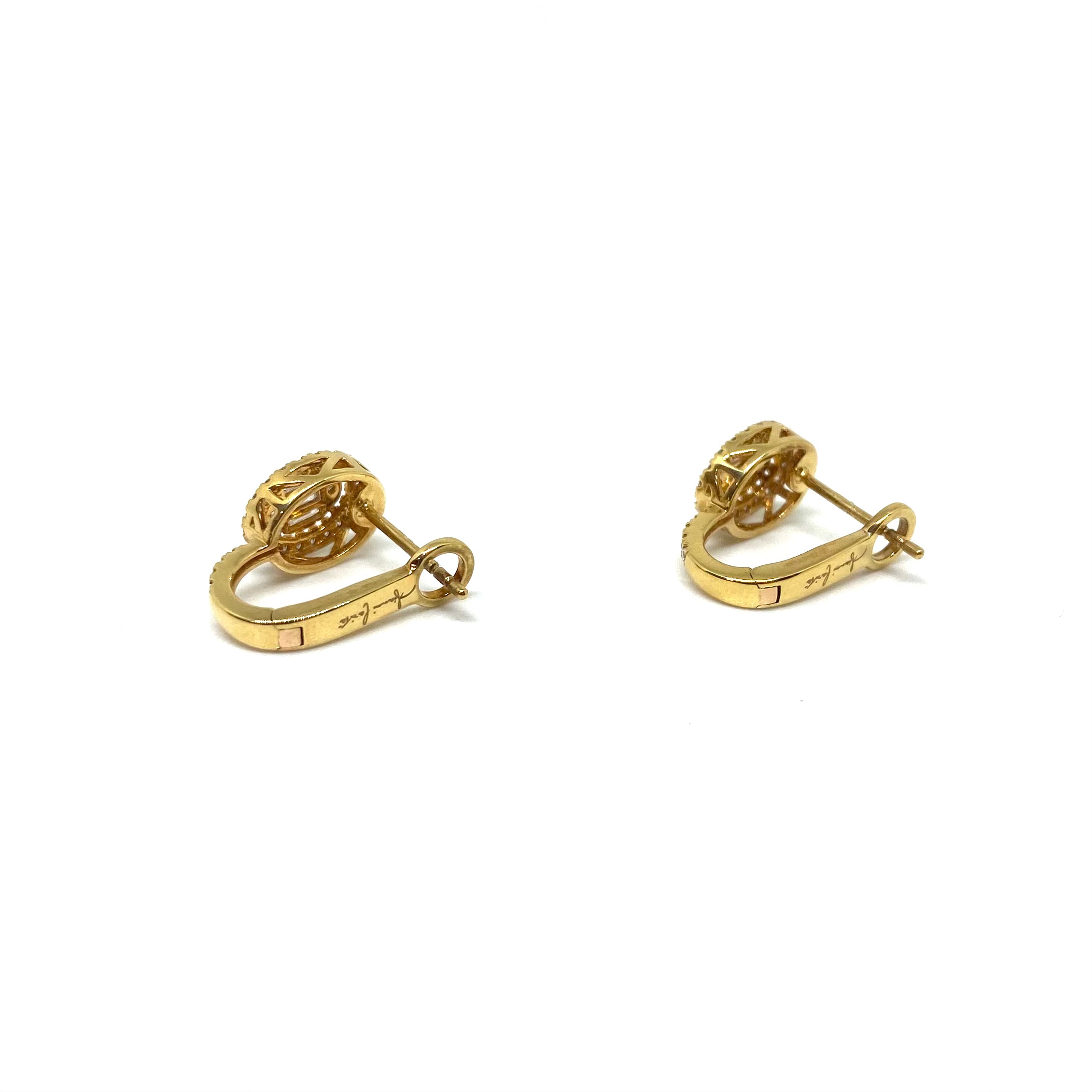 Orecchini Oro Giallo e Diamanti Baguette