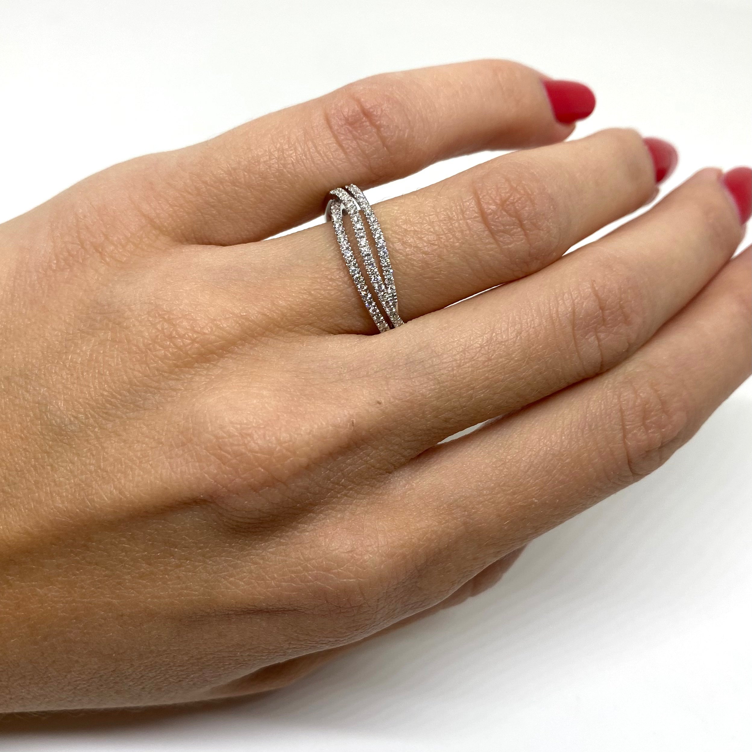 Anello a Fascia- Oro e Diamanti