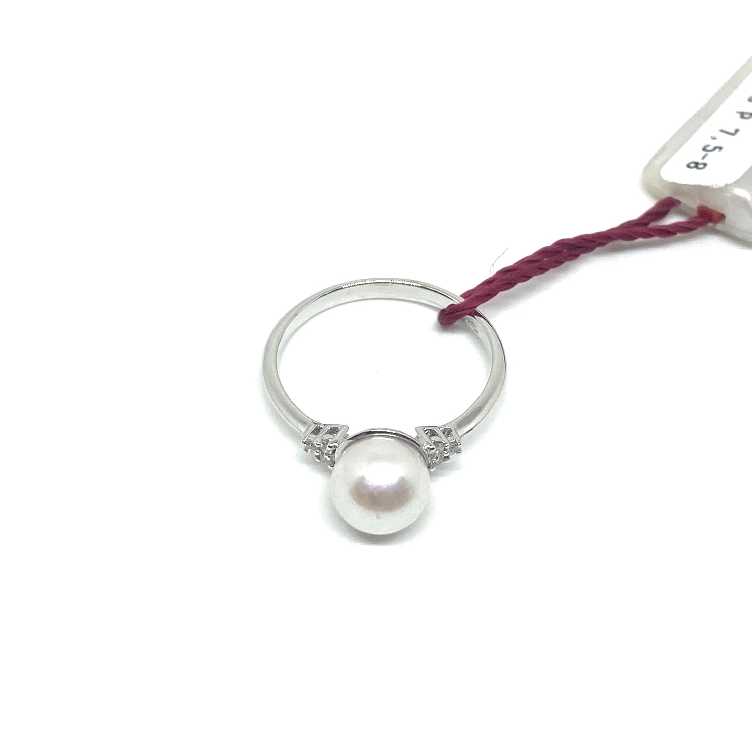 Anello con Perla e Diamanti