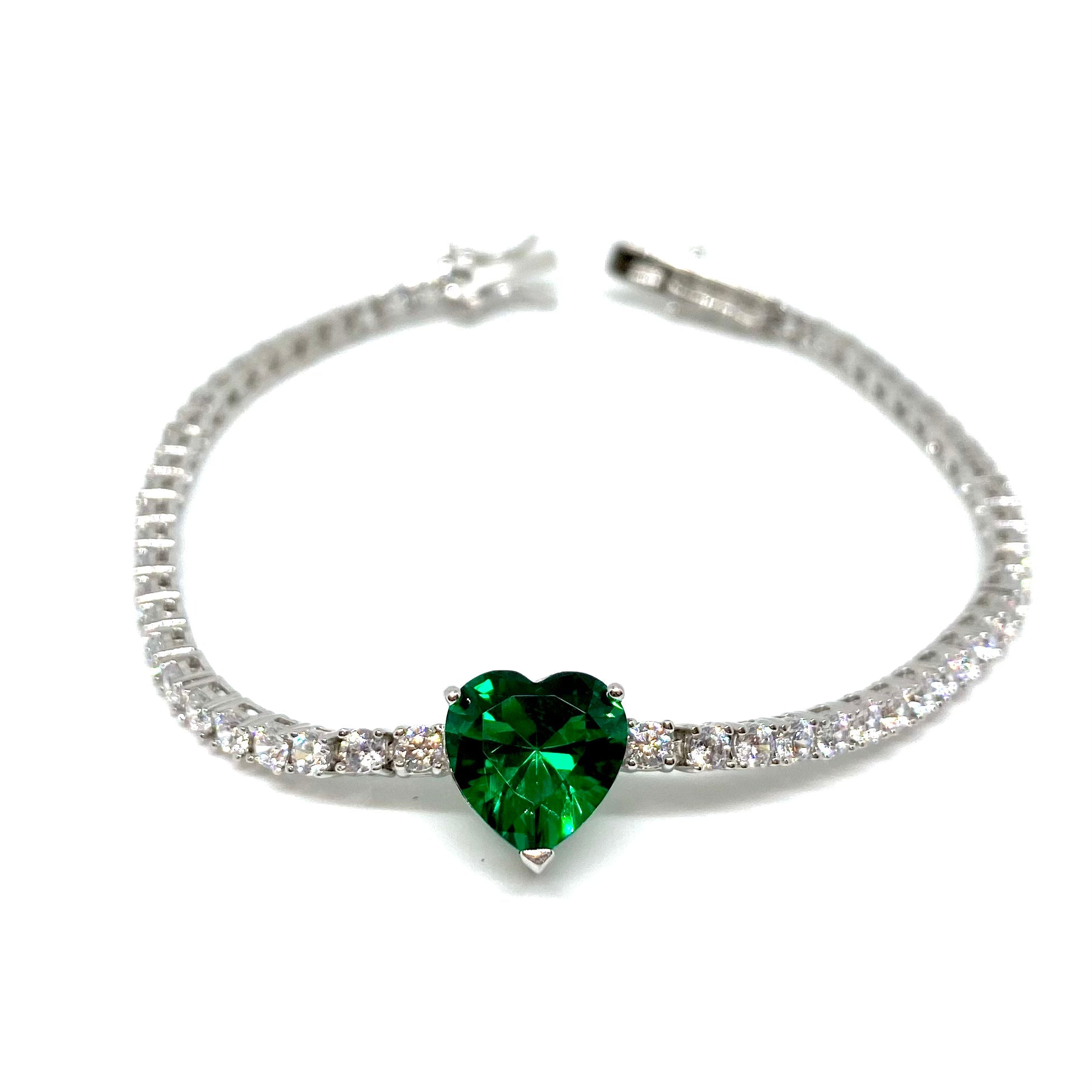 Bracciale tennis cuore big